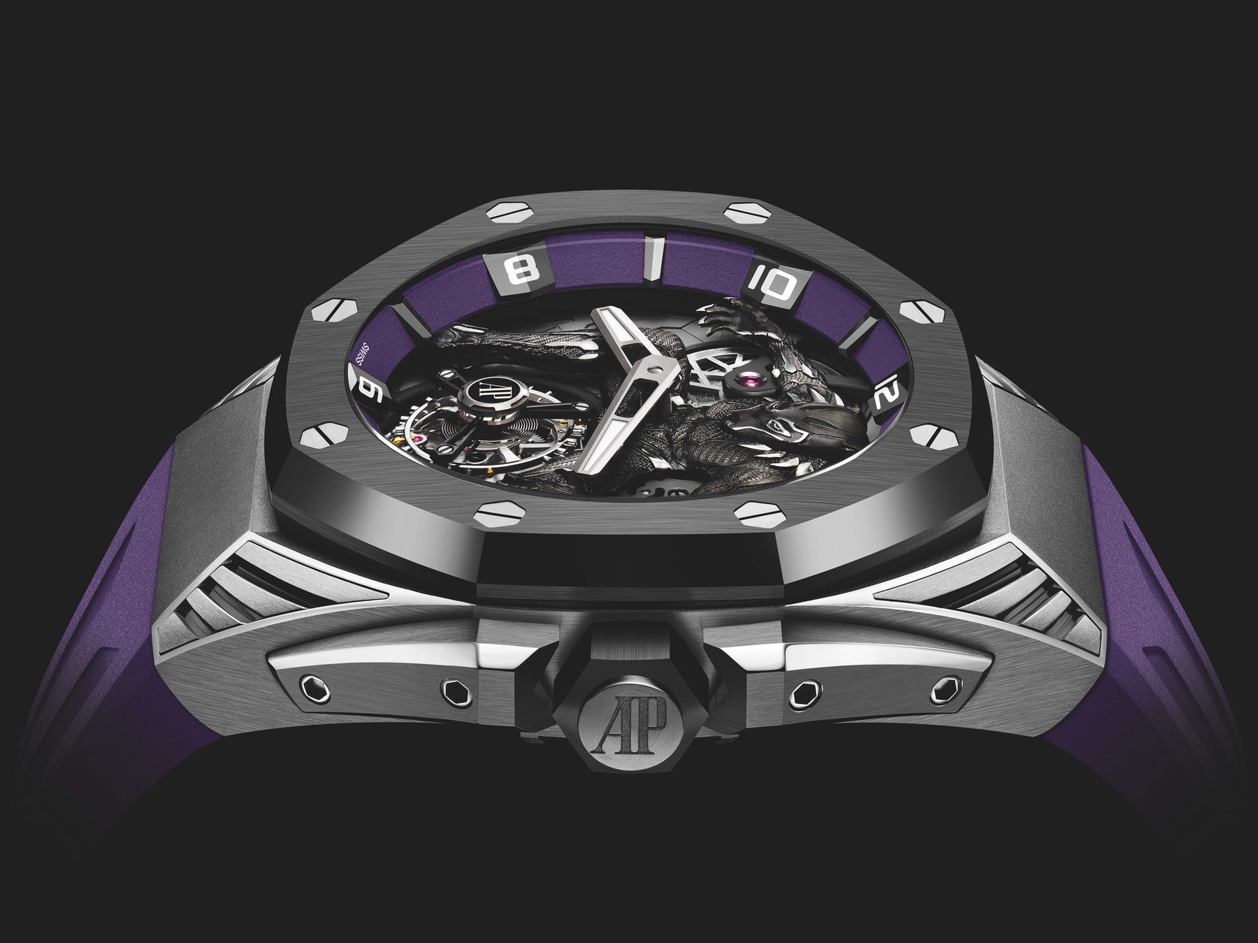 Audemars Piguet Royal Oak Concept Black Panther Flying Tourbillon 26620IO.OO.D077CA.01 Replica 2