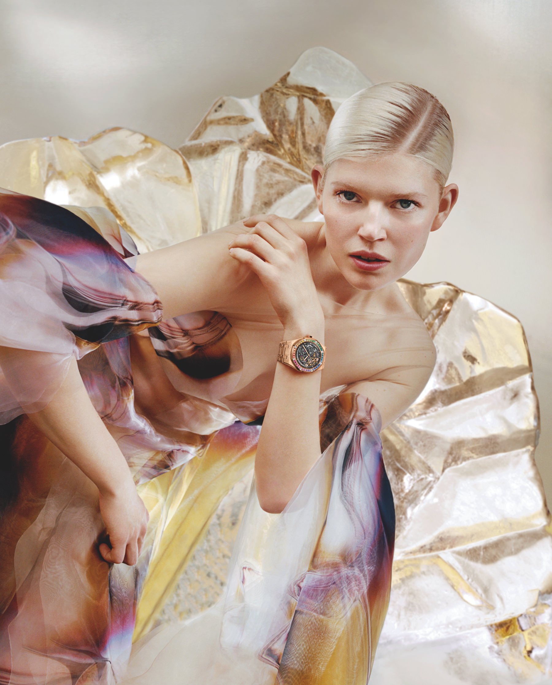 IMG_9085 Audemars Piguet Royal Oak Frosted Gold Double Balance Wheel Openworked 15412OR.YG.1224OR.01 Replica 2