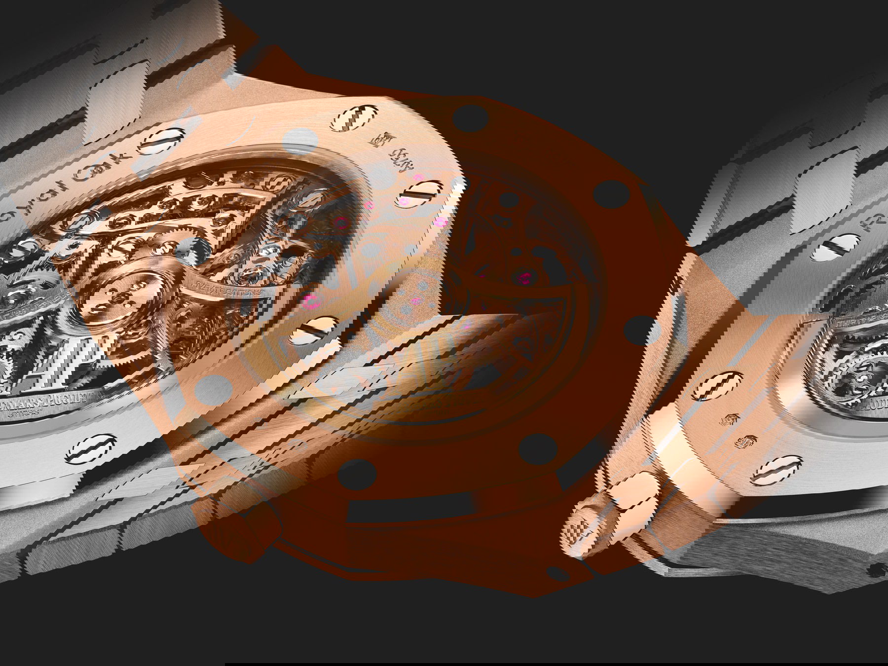 Audemars Piguet Royal Oak Frosted Gold Double Balance Wheel Openworked 15468OR.YG.12590R.01 Replica 2