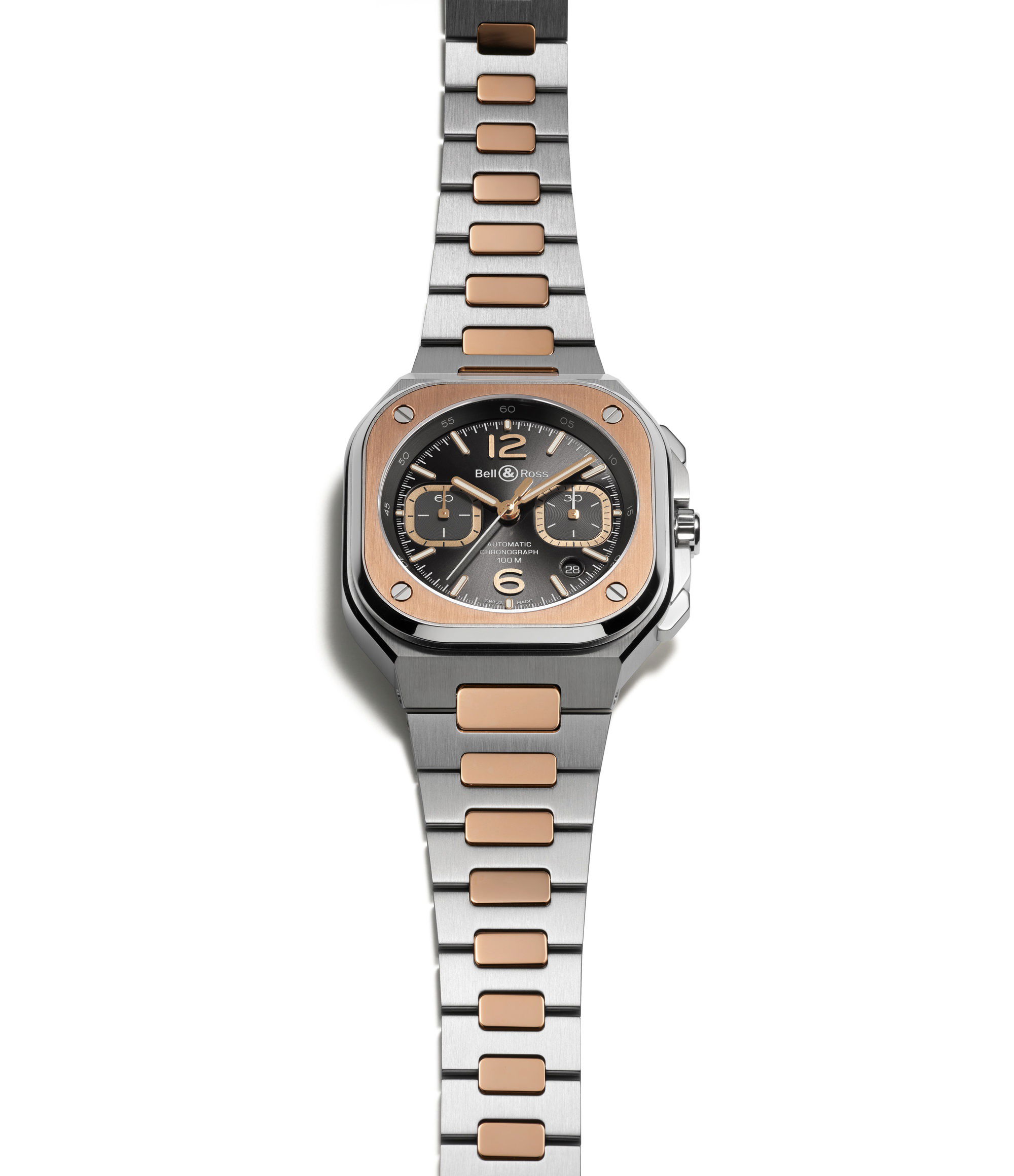 Bell & Ross BR 05 Chrono Gray Steel & Gold BR05C-RTH-STPG/SSG Replica 2