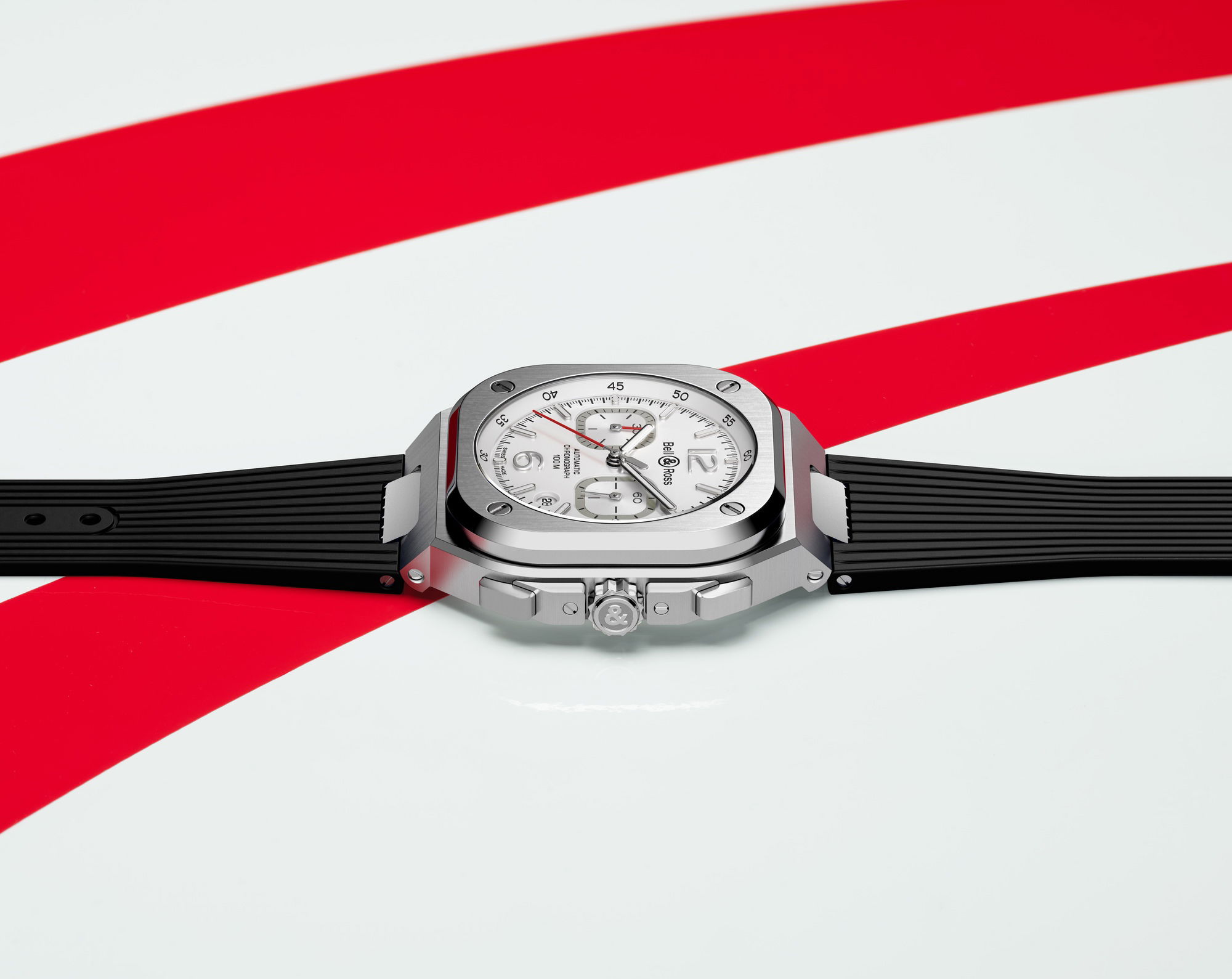 IMG_9085 Bell & Ross BR 05 Chrono White Hawk BR05C-SI-ST/SRB Replica 2