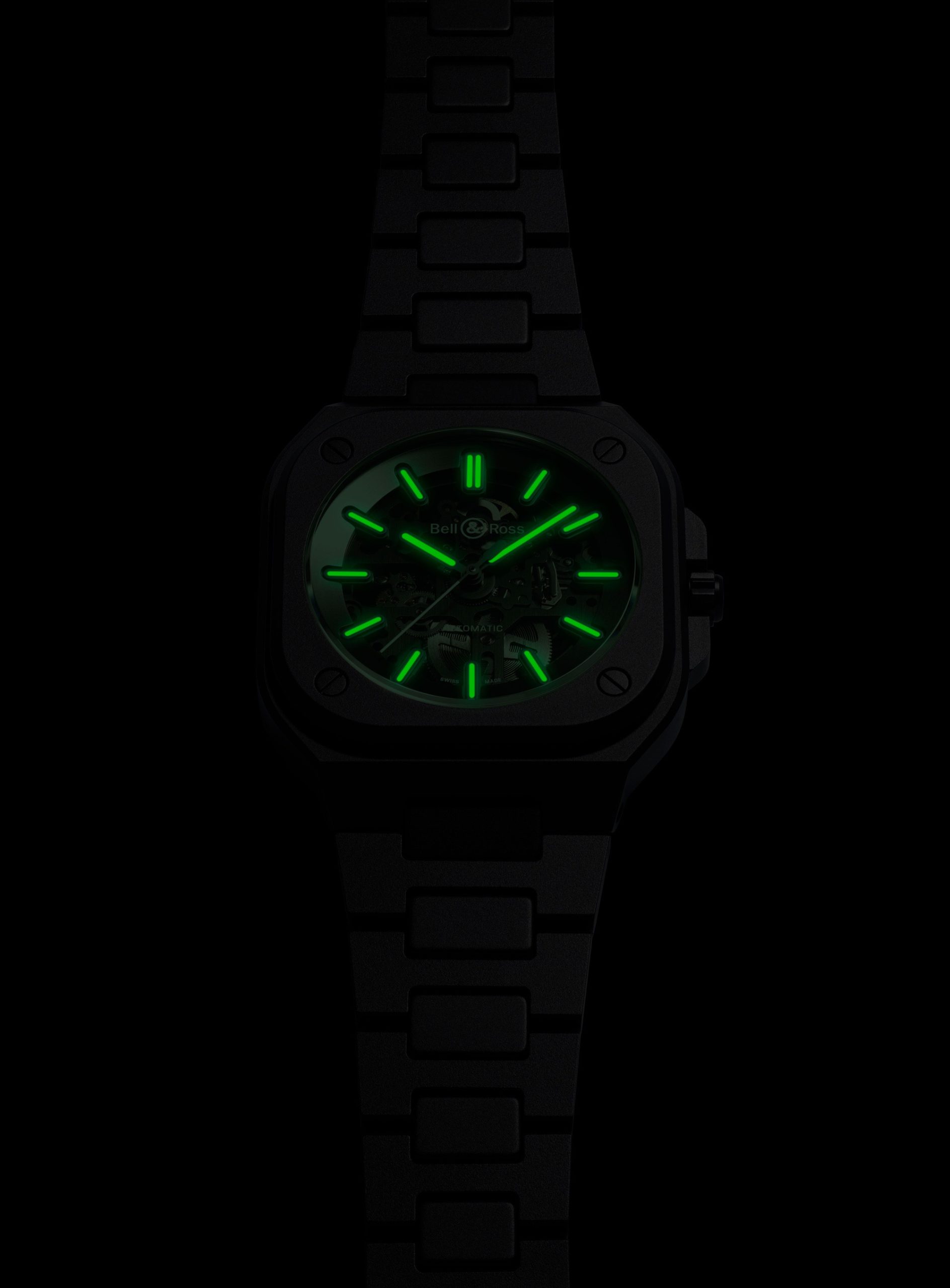 IMG_9085 Bell & Ross BR 05 Skeleton Black Lum Ceramic BR05A-BLM-SKCE/SCE Replica 2