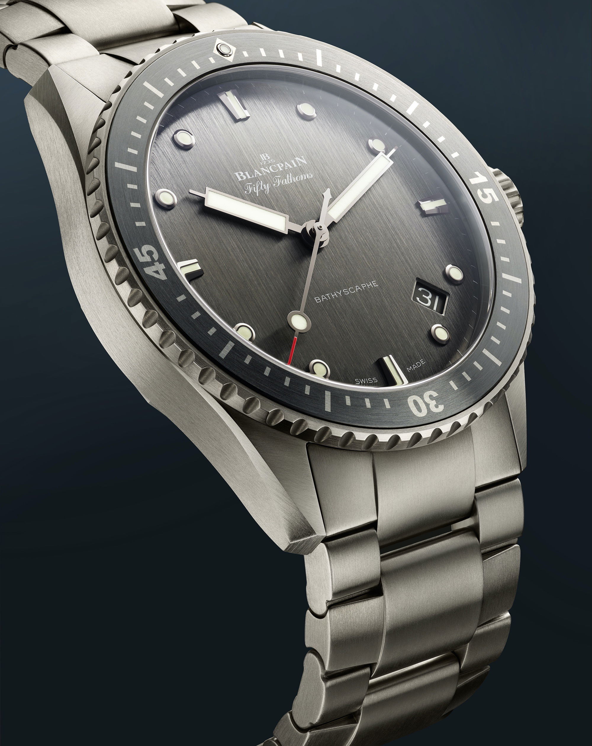 IMG_9085 Blancpain Fifty Fathoms Bathyscaphe Titanium 5000-1210-98S Replica 2