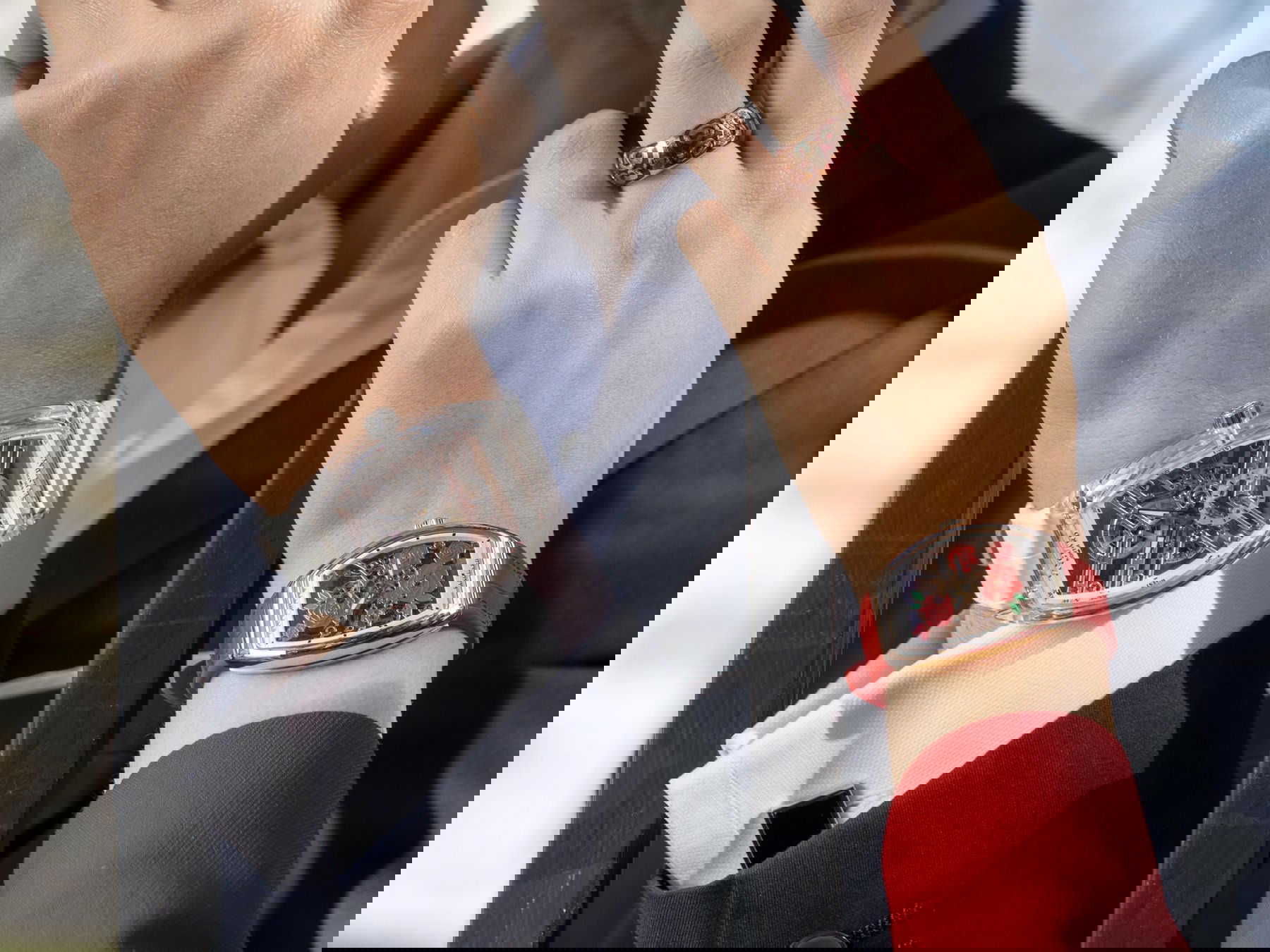 IMG_9085 Franck Muller Vanguard Rose Skeleton V 32 S6 SQT ROSE (RG) 5N Replica 2