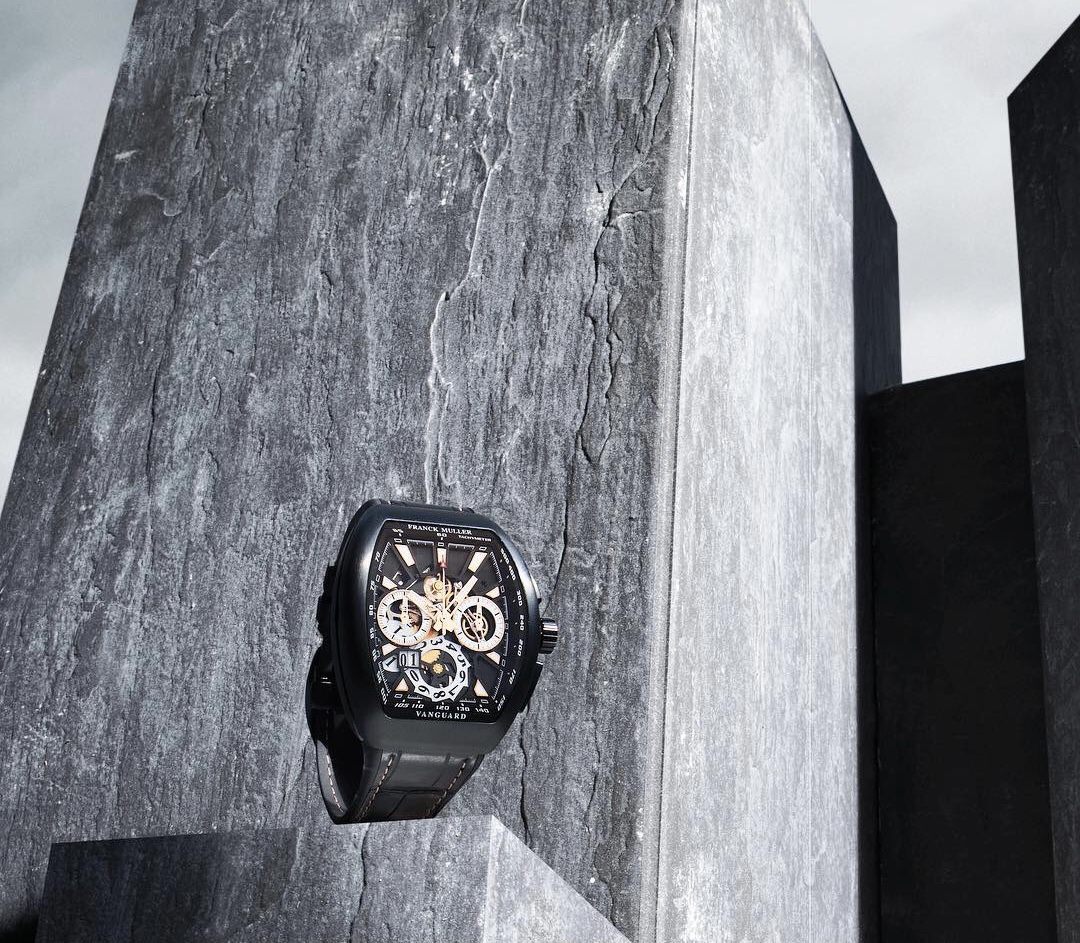 Franck Muller Vanguard ? Skeleton Grande Date Chronograph V45 CC GD SQT NR BR (5N) Replica 2