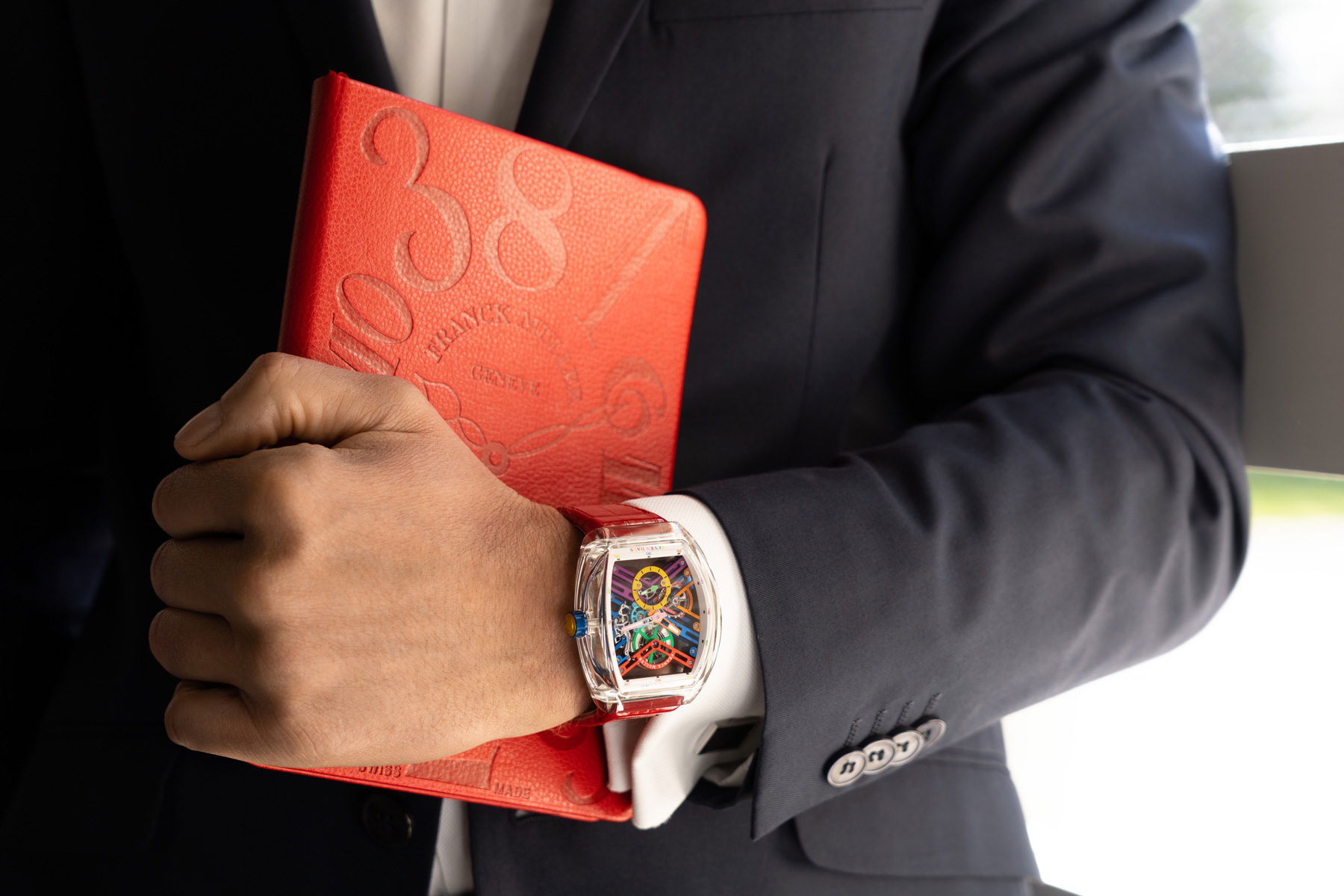 Franck Muller Vanguard Skeleton Sapphire V 45 S6 SQT COL DRM SAPPHIRE Replica 2