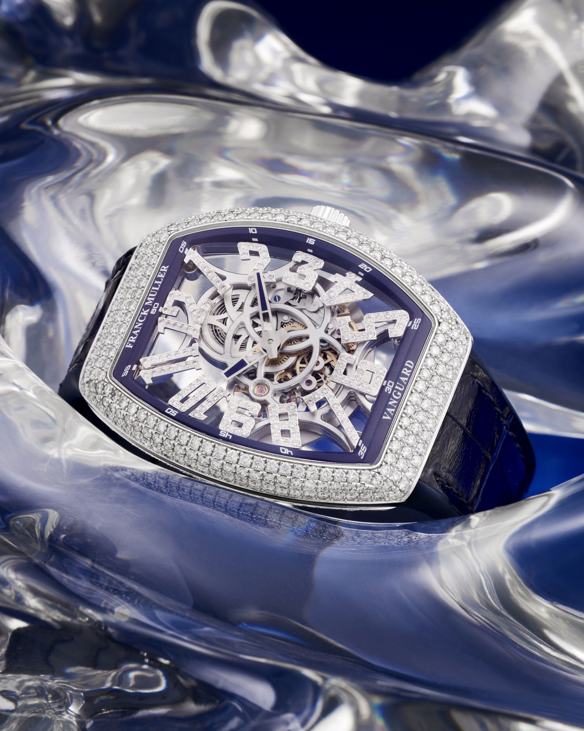 Franck Muller Vanguard? Slim Skeleton V 41 S AT SQT D NBR CD (BU) AC-OG Replica 2