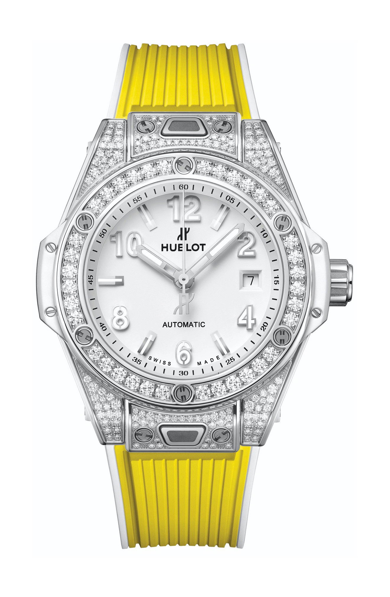 Hublot Big Bang One Click Steel White Pave 33mm 485.SE.2010.RW.1604 Replica 2