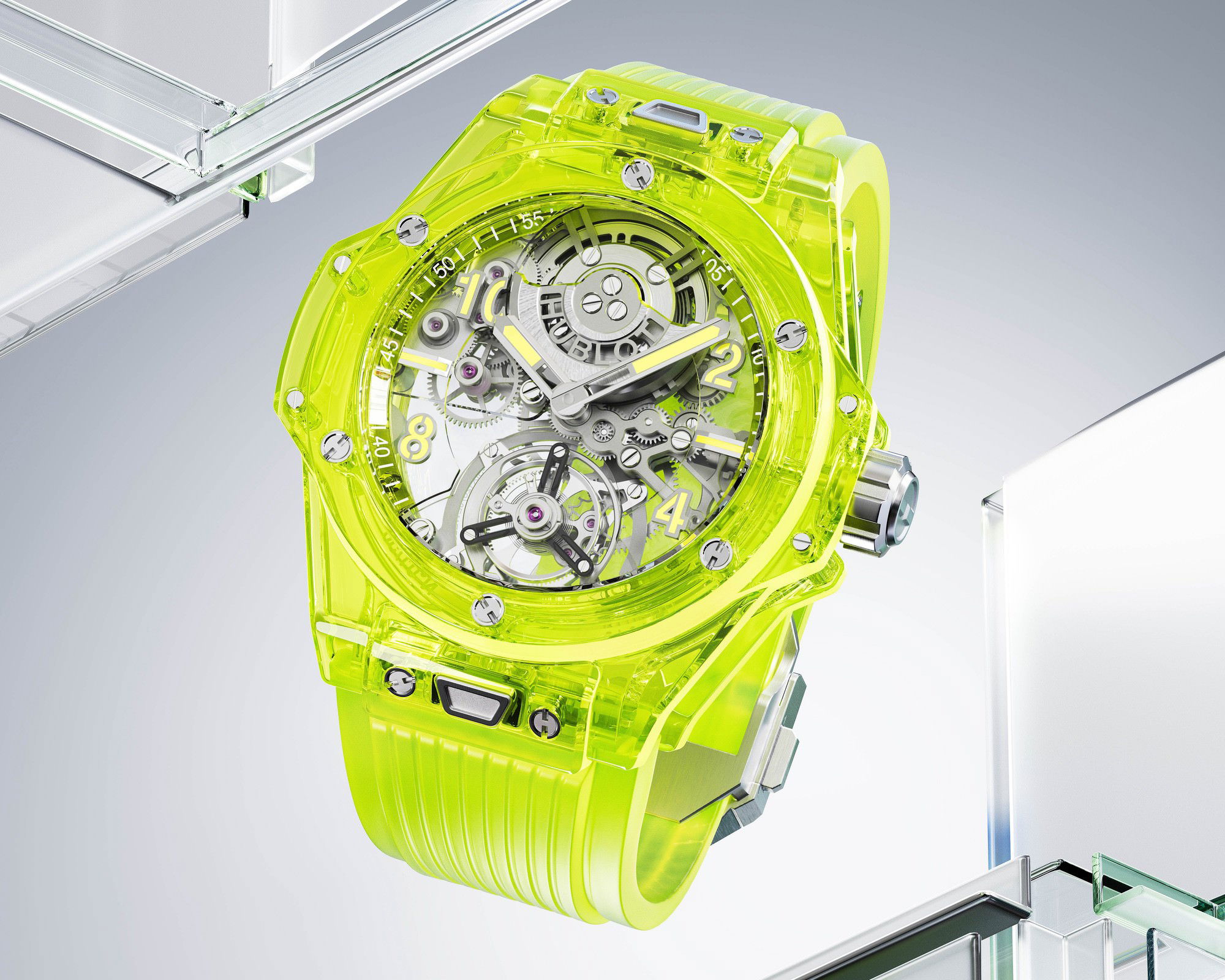 Hublot Big Bang Tourbillon Saxem Yellow Neon 429.JY.0120.RT Replica 2