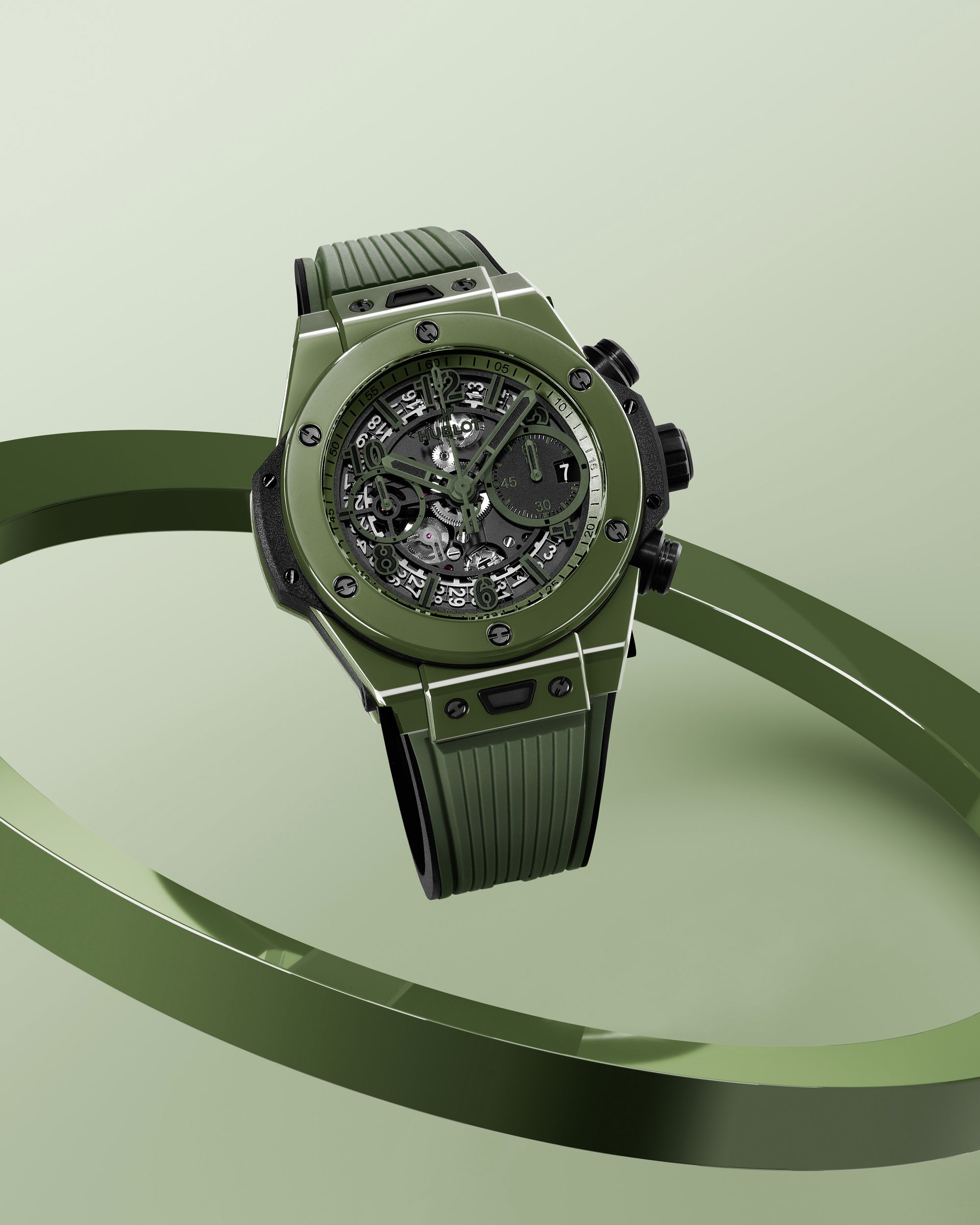 Hublot Big Bang Unico Dark Green Ceramic 442.GX.5210.RX Replica 2