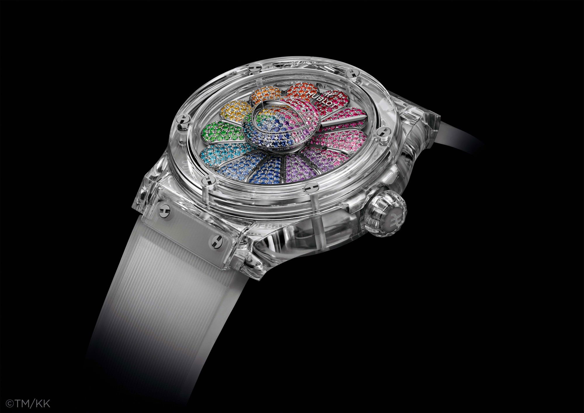 IMG_9085 Hublot Classic Fusion Takashi Murakami Sapphire Rainbow 507.JX.0800.RT.TAK21 Replica 2