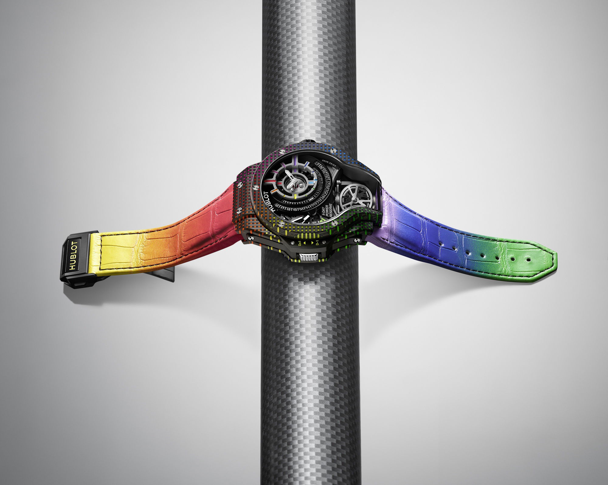 IMG_9085 Hublot MP 09 Tourbillon Bi-Axis Rainbow 3D Carbon 909.QDRB.1120.LR Replica 2