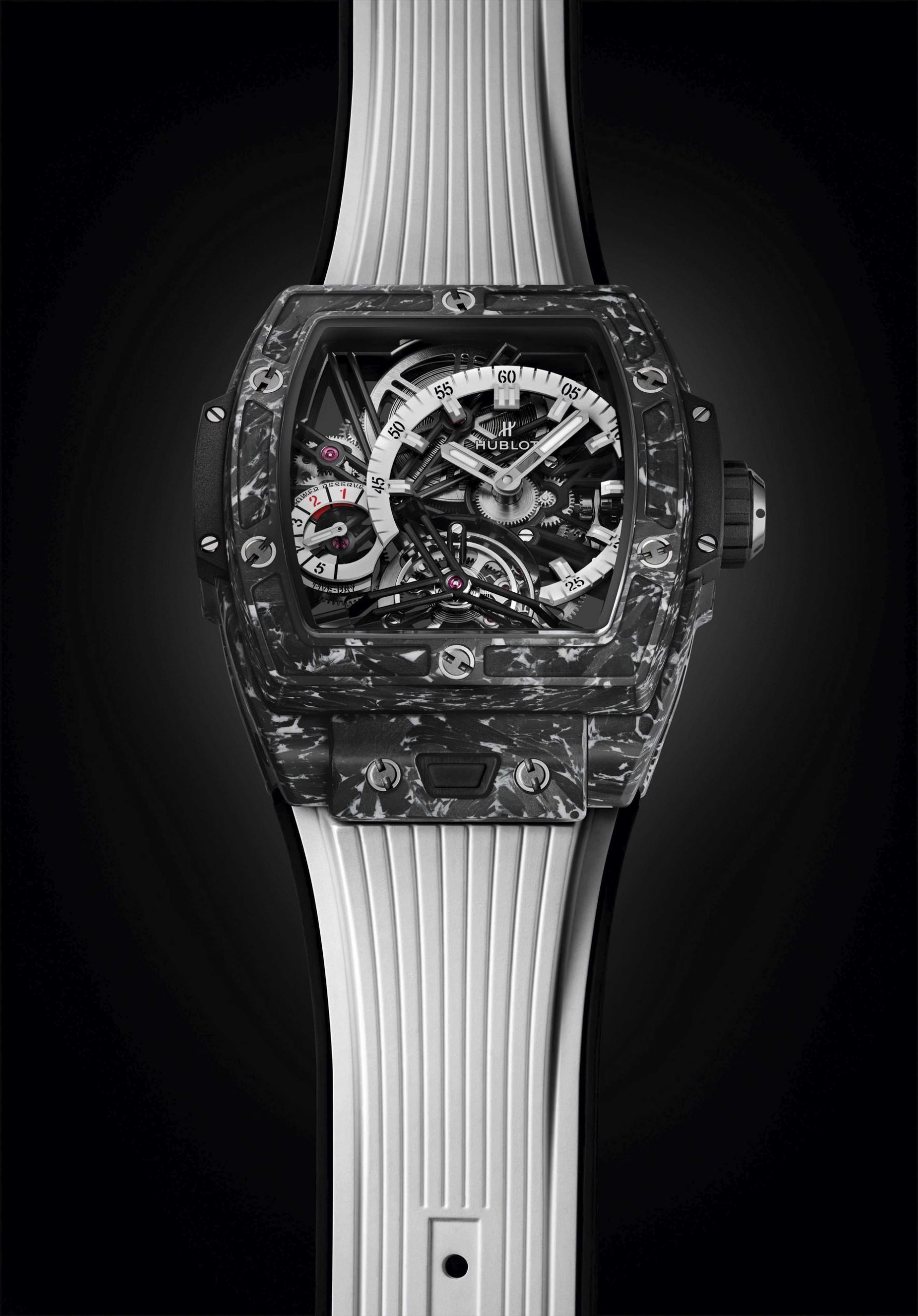 IMG_9085 Hublot Spirit of Big Bang Tourbillon 5-Day Power Reserve Carbon White 645.QW.2012.RW Replica 2