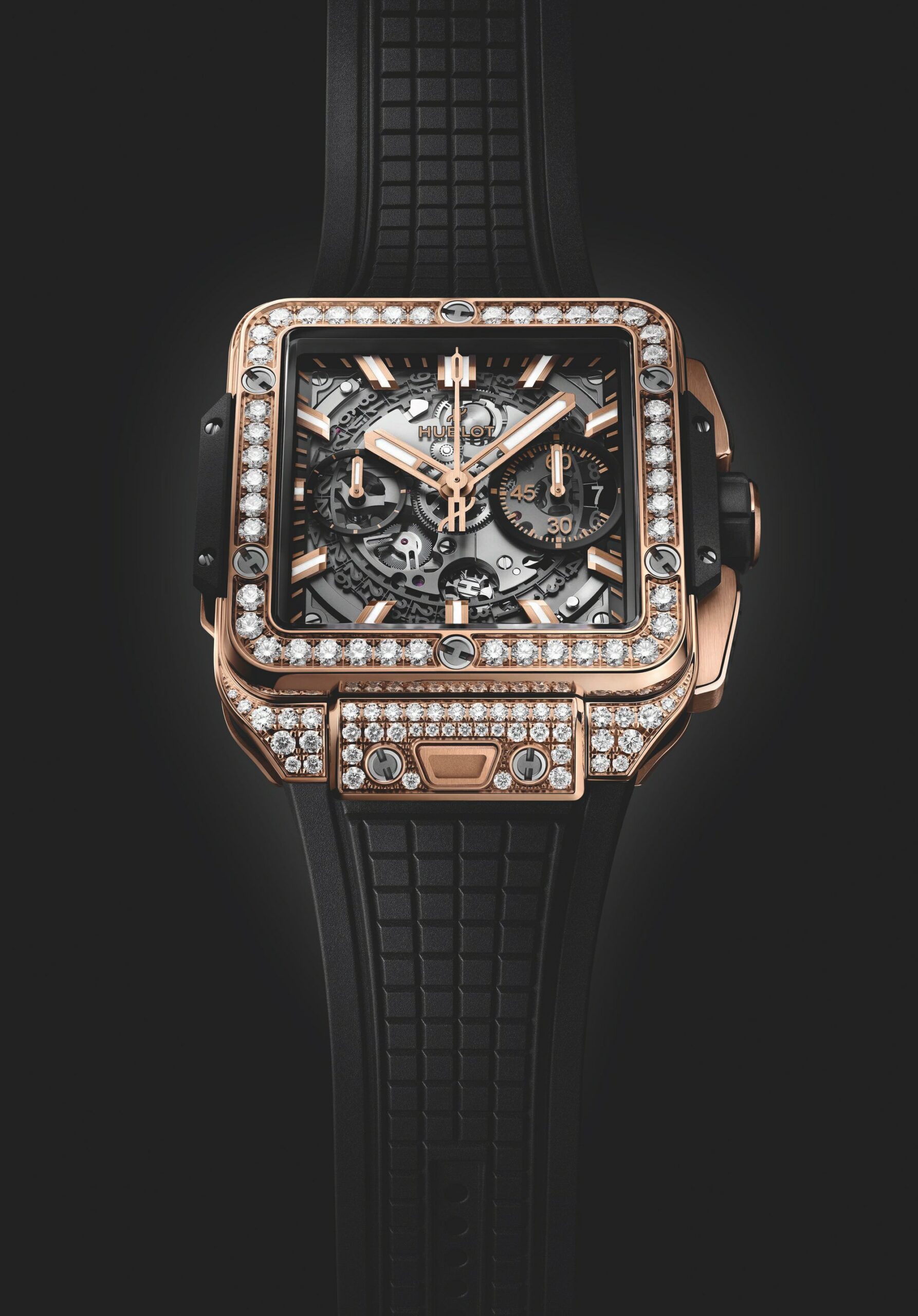 IMG_9085 Hublot Square Bang Unico King Gold Pave 821.OX.0180.RX.1604 Replica 2