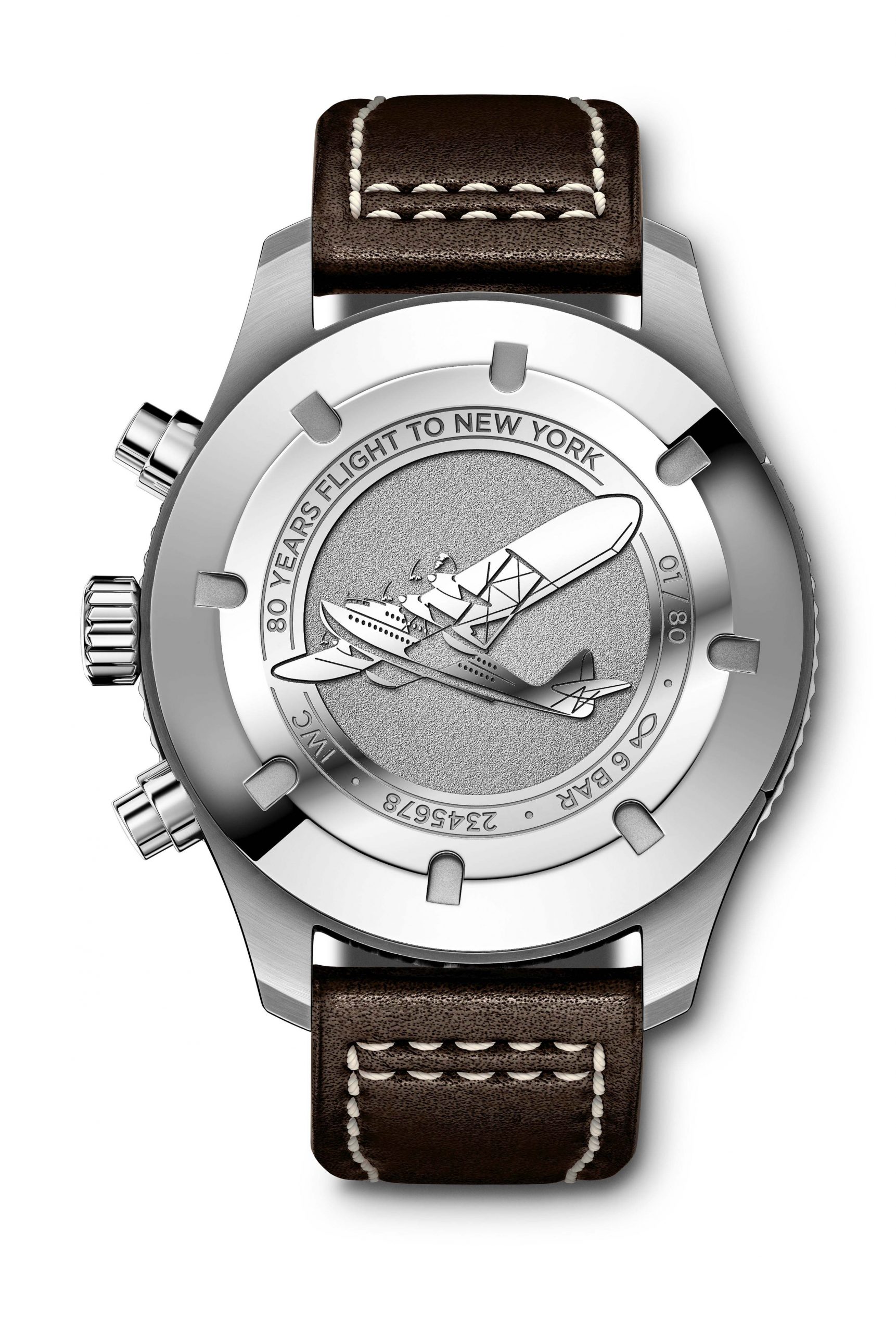 IWC Pilot's Watch Timezoner Chronograph Edition 80 Years Flight to New York IW395003 Replica 2
