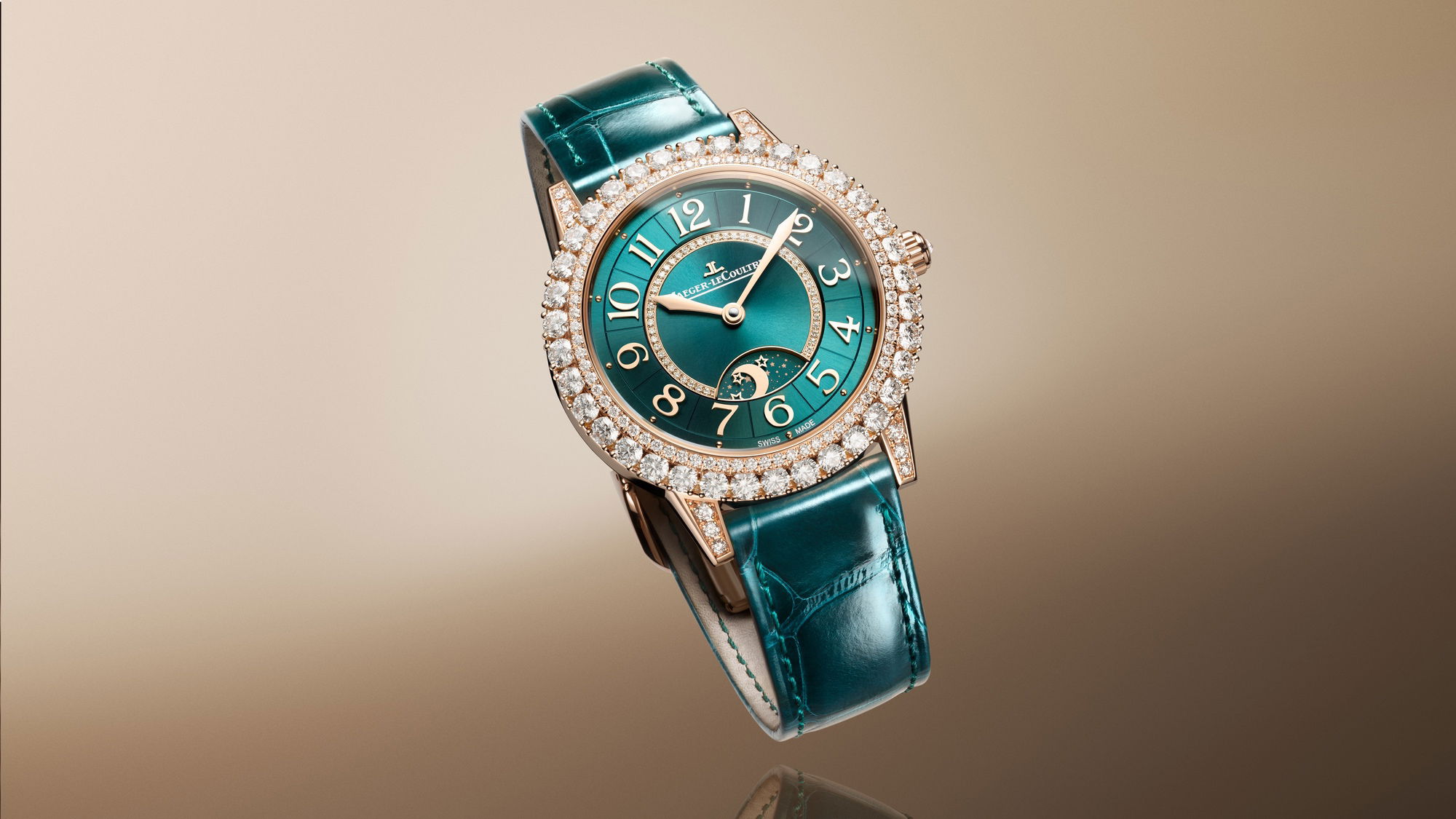 IMG_9085 Jaeger-LeCoultre Rendez-Vous Dazzling Night & Day Green Q343247J Replica 2
