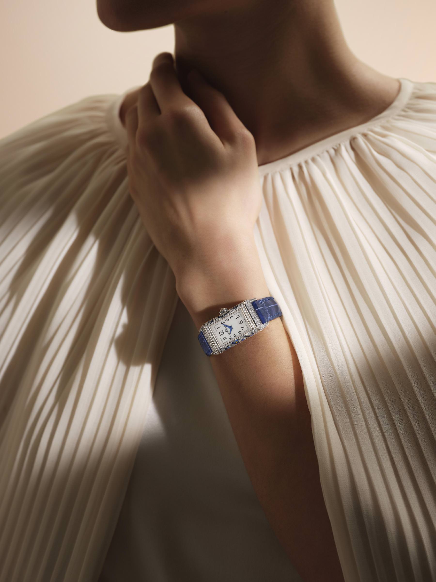 Jaeger-LeCoultre Reverso One Precious Flowers Blue Arums Q3293401 Replica 2