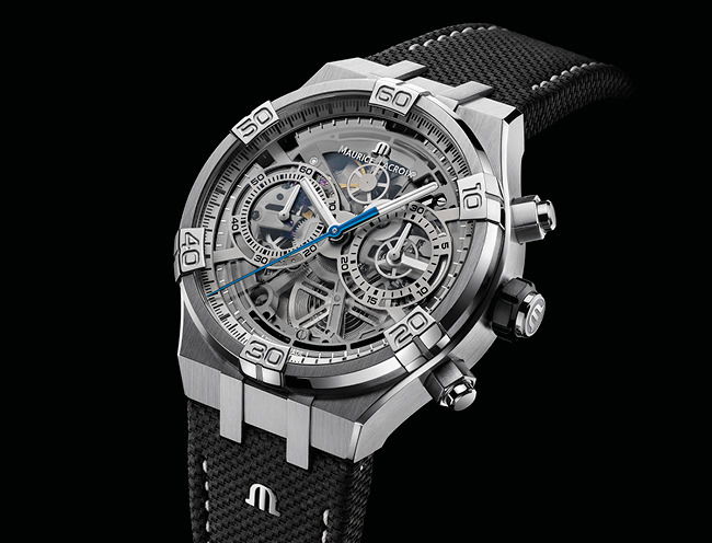 IMG_9085 Maurice Lacroix Aikon Chronograph Automatic Skeleton 44 AI6098-SS001-090-1 Replica 2