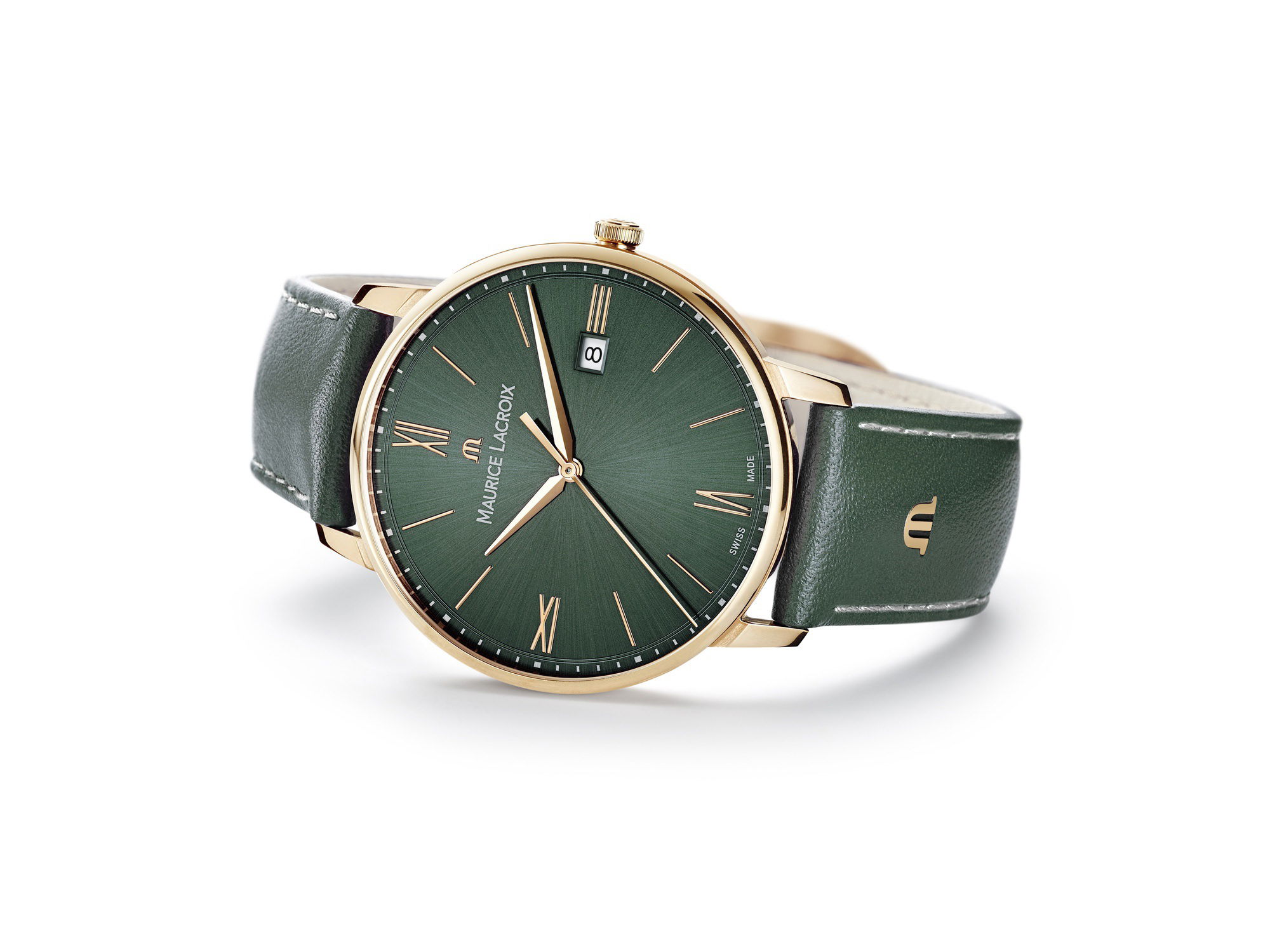 IMG_9085 Maurice Lacroix Eliros Date 40 Smoked Green EL1118-PVP01-610-1 Replica 2
