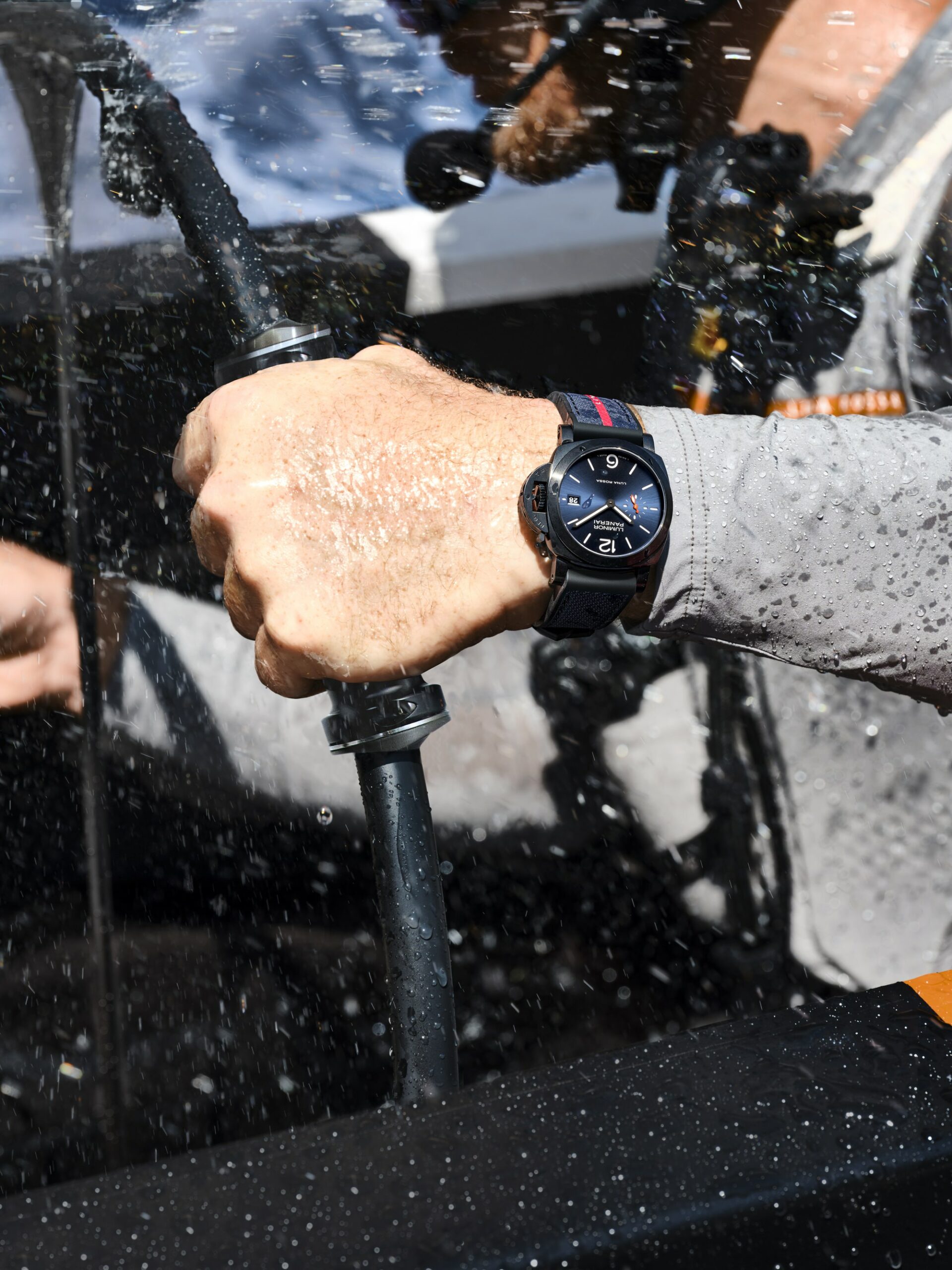 IMG_9085 Panerai Luminor Quaranta Steel DLC Luna Rossa PAM01408 Replica 2