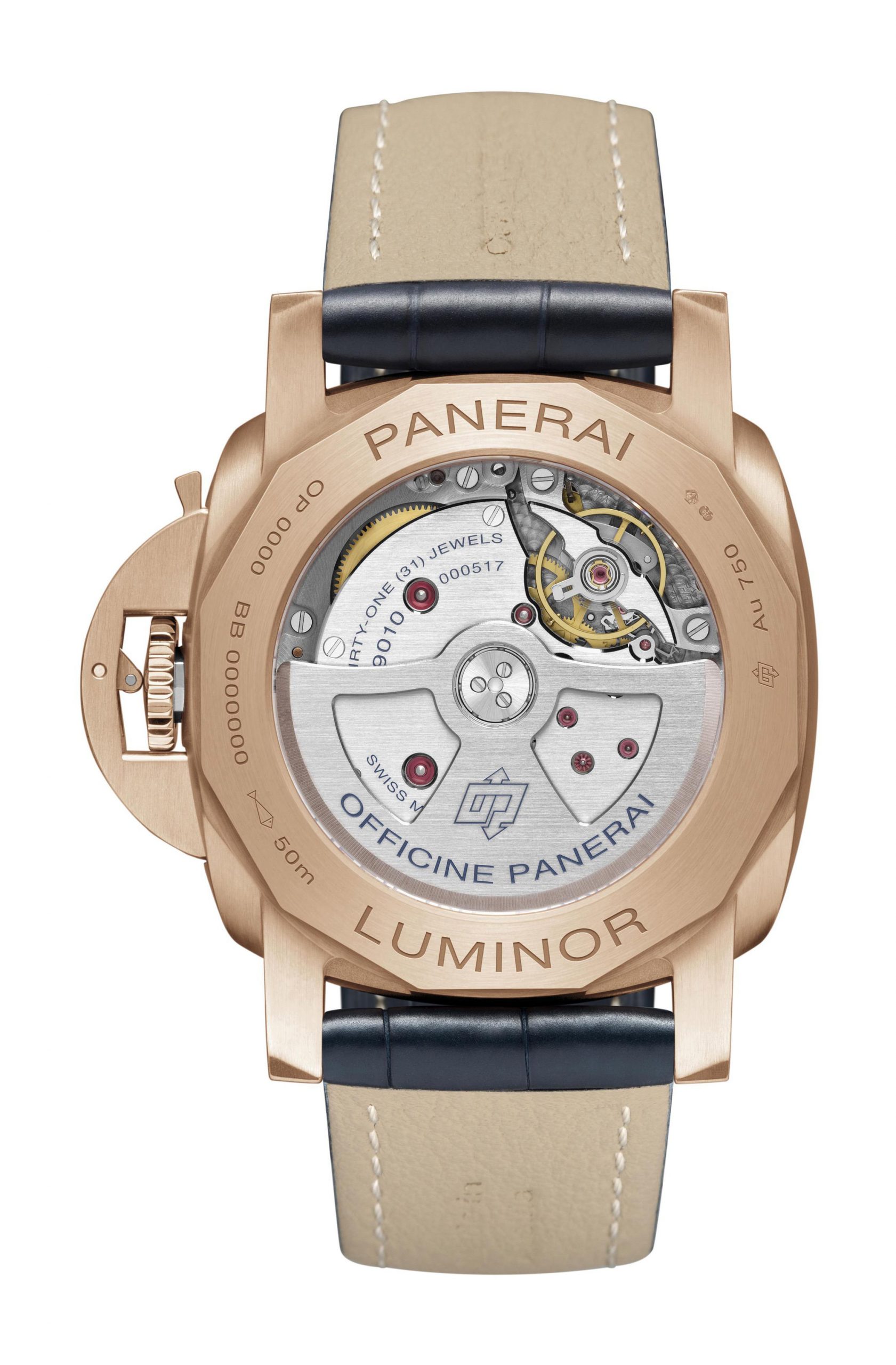 Panerai Luminor Marina Goldtech? Sole Blu PAM01112 Replica 2