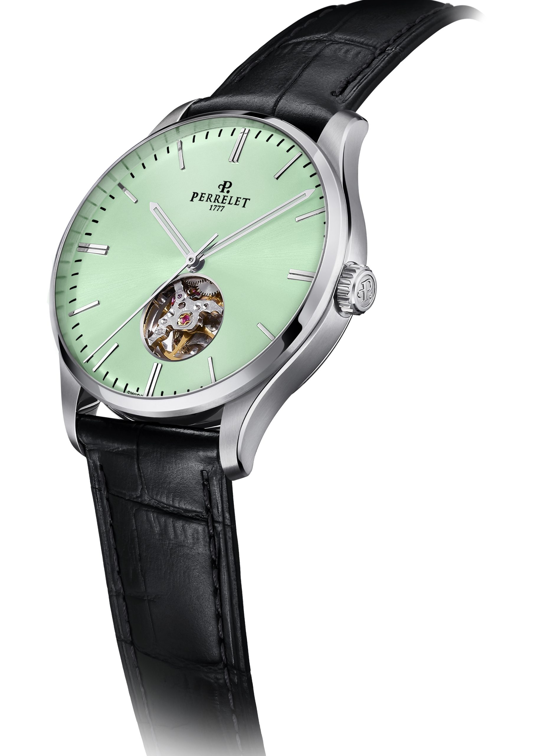 IMG_9085 Perrelet Weekend Open Heart Green Mint A1302/C Replica 2