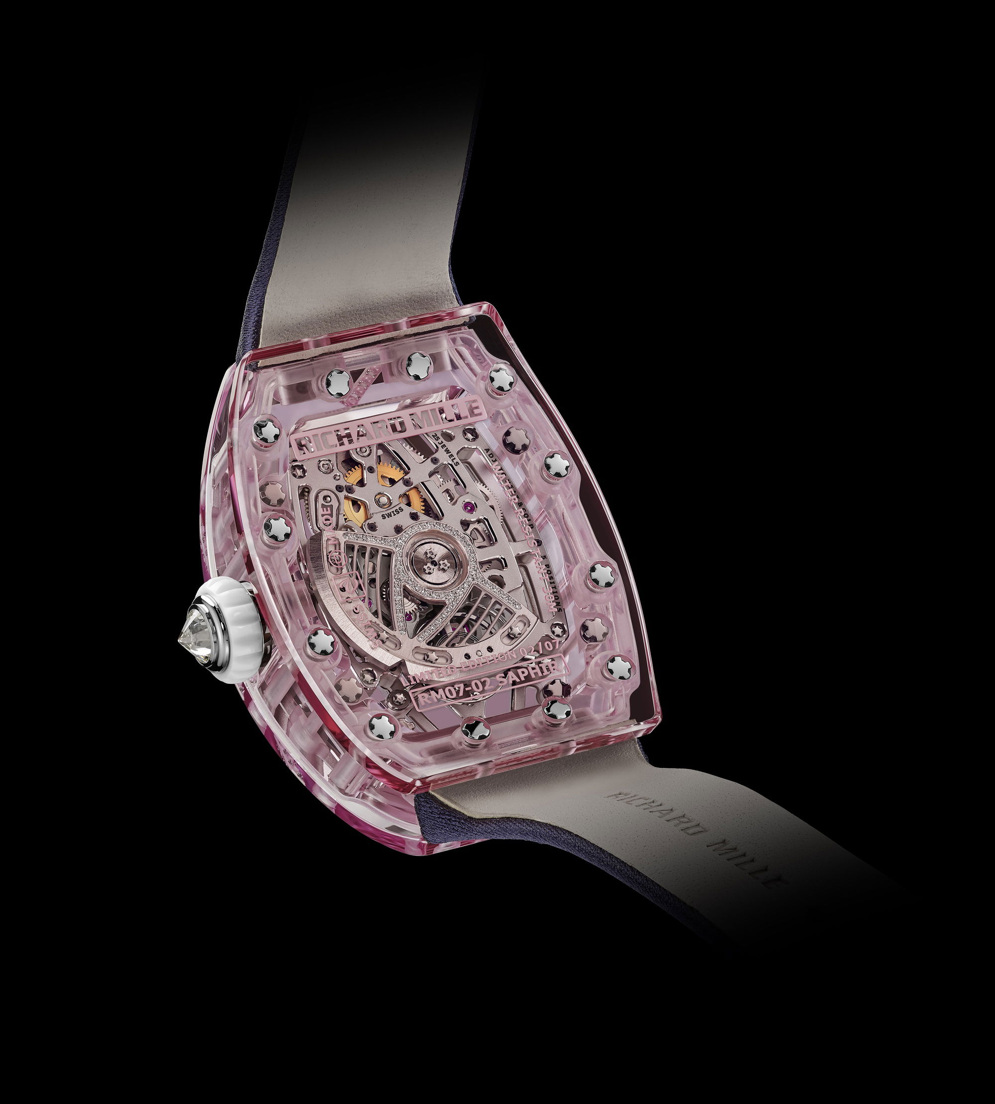 Richard Mille RM 07-02 Automatic Sapphire Pink Set rm-07-02 Replica 2