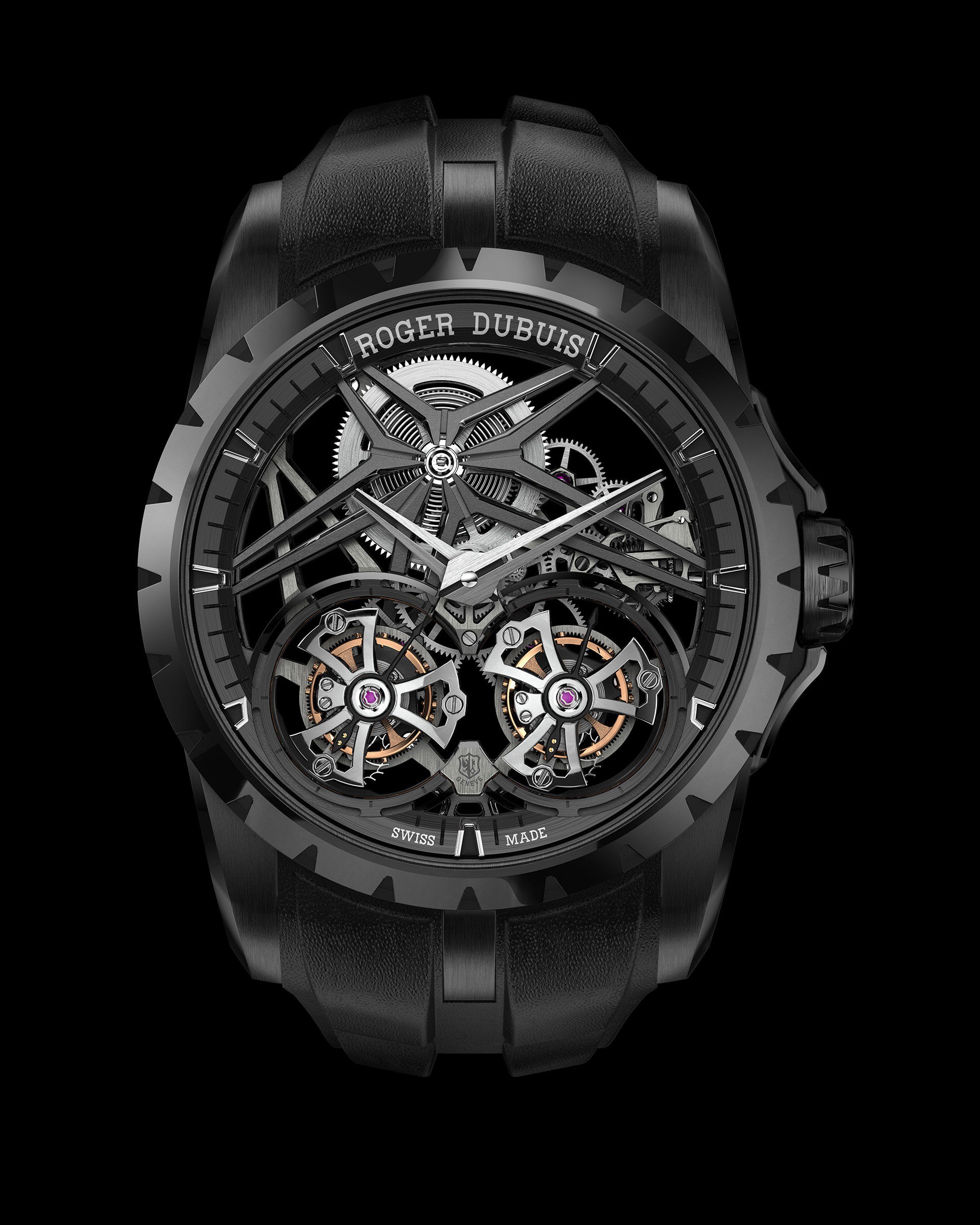 IMG_9085 Roger Dubuis Excalibur Double Tourbillon Black Ceramic RDDBEX0820 Replica 2