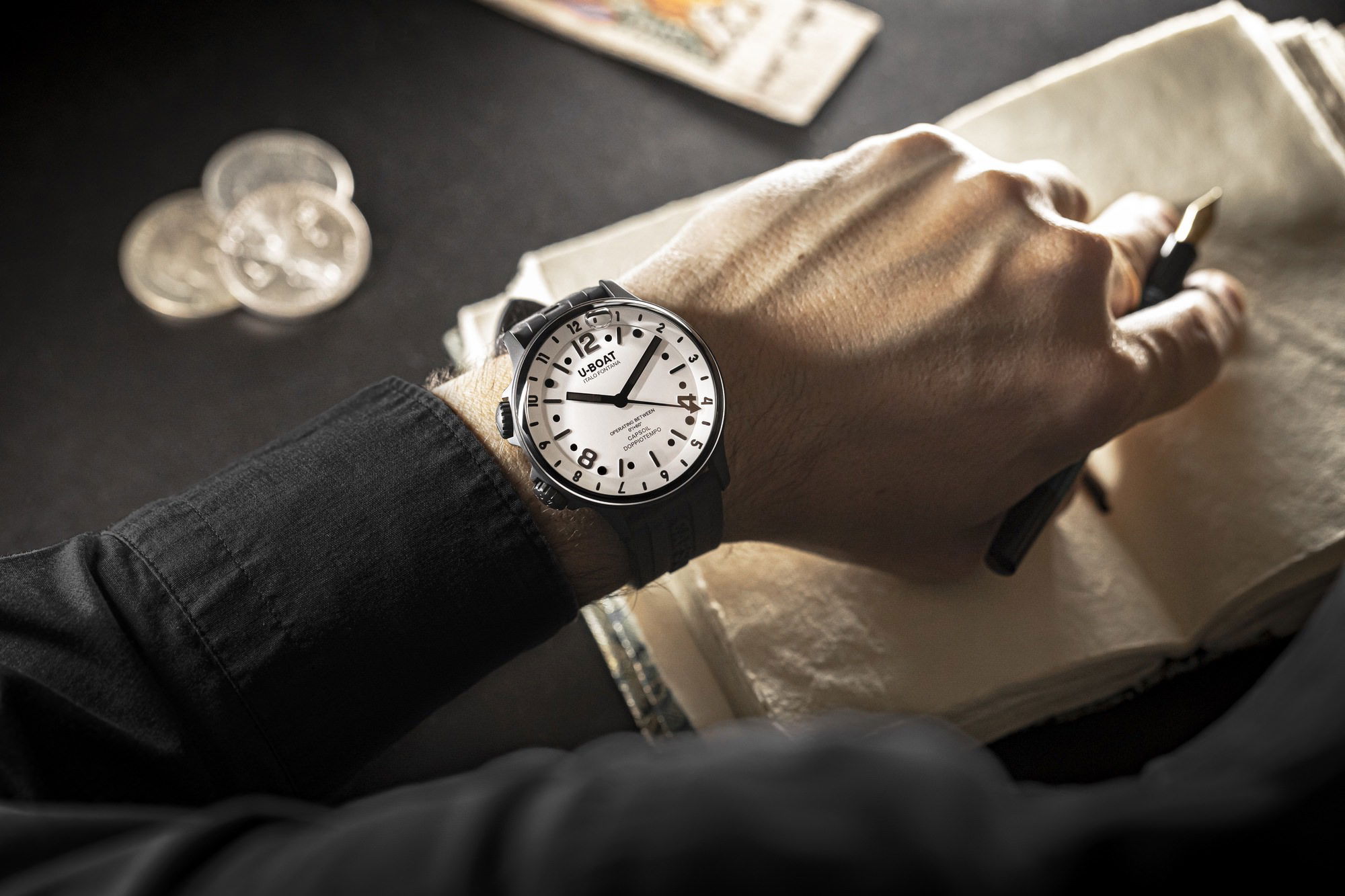 IMG_9085 U-Boat Capsoil Doppiotempo 45 DLC White 8889/A Replica 2