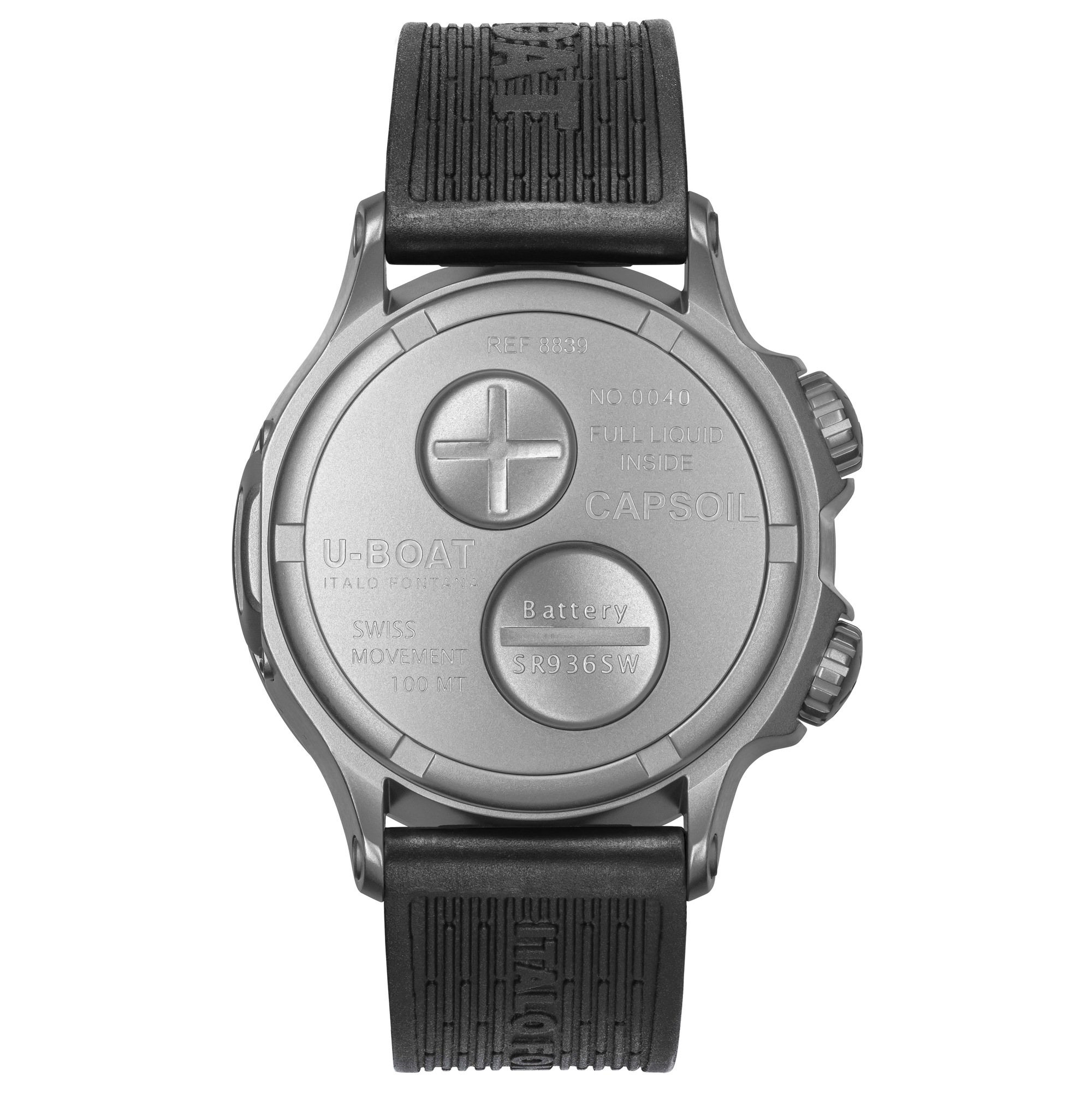 U-Boat Capsoil Doppiotempo 45 SS Red Rehaut 8839/A Replica 2