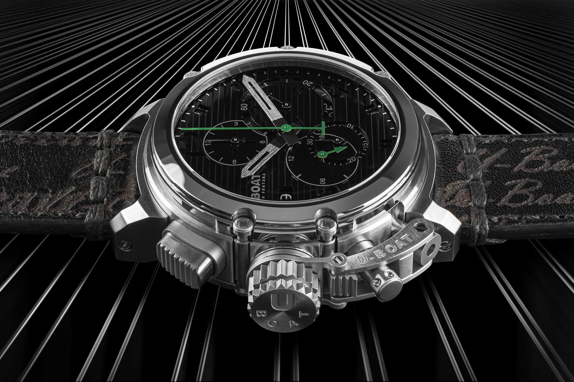U-Boat Chimera 46 Chrono SS Nero 9592 Replica 2