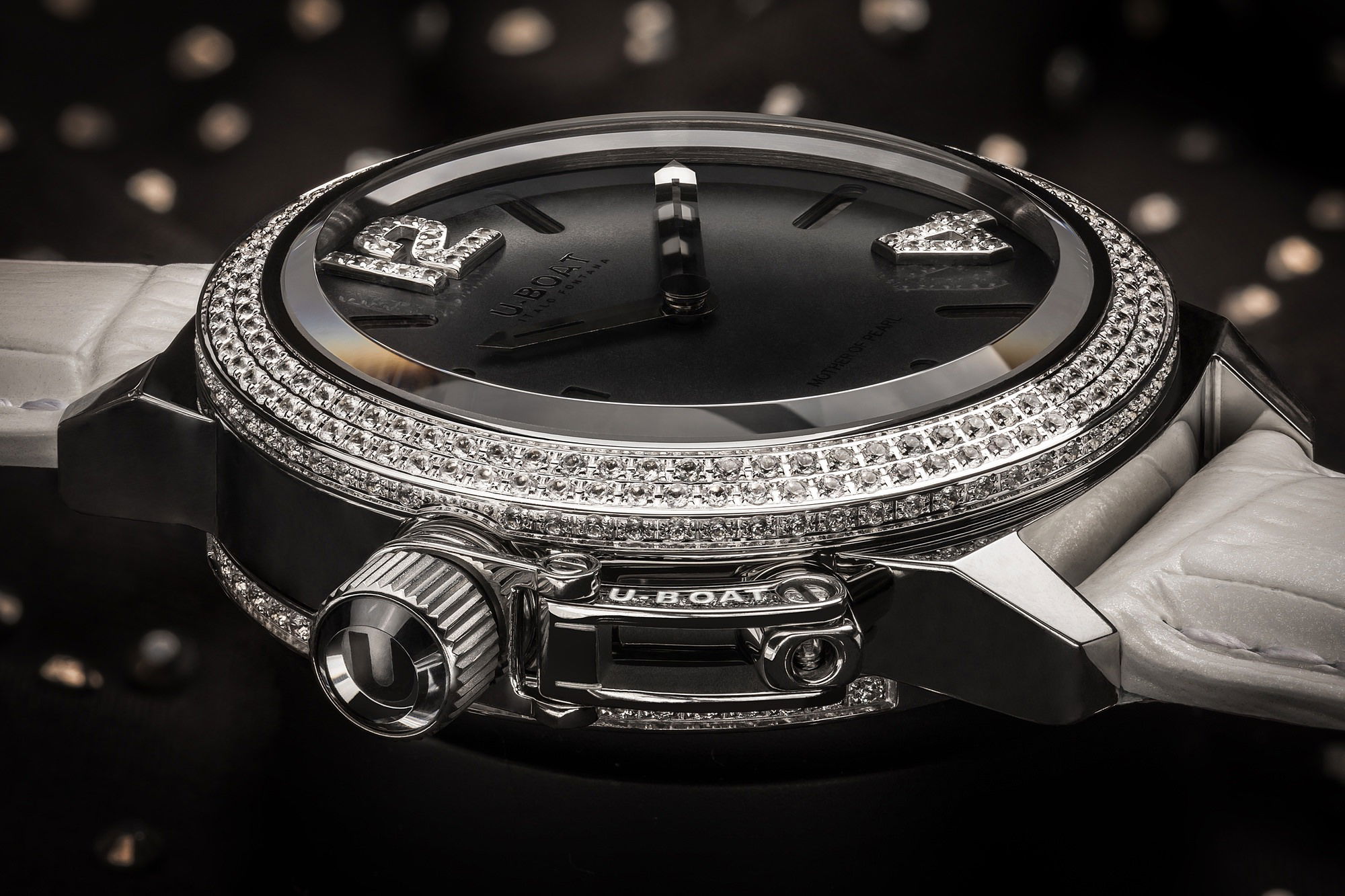 IMG_9085 U-Boat Classico 38 Black Mop Precious 8485 Replica 2