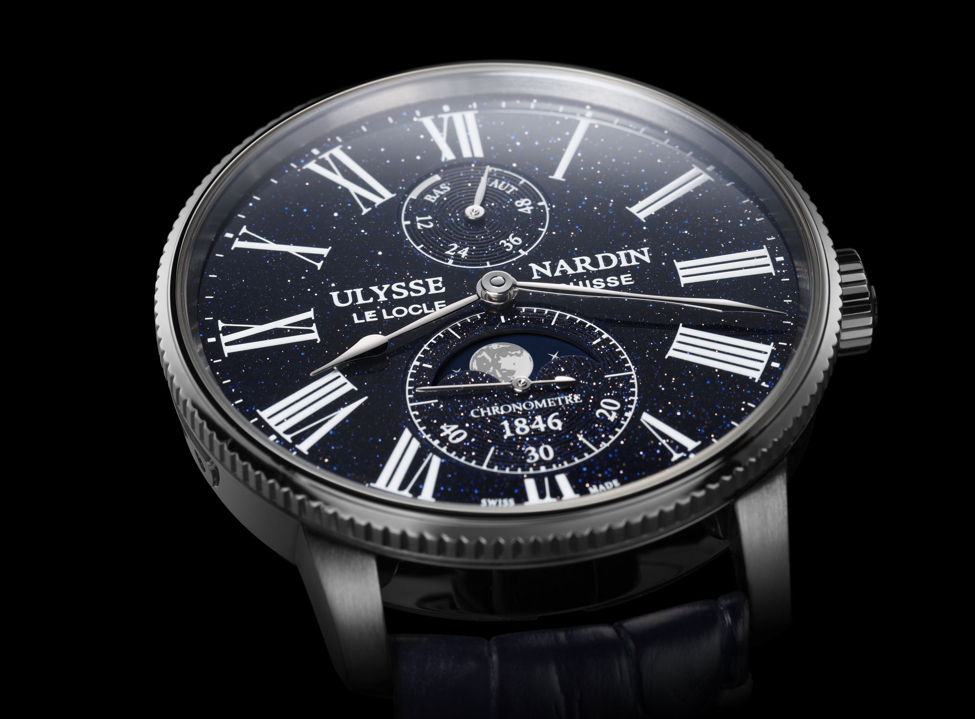 IMG_9085 Ulysse Nardin Marine Torpilleur Moonphase Aventurine 1193-310LE-3A-AVE/1A Replica 2