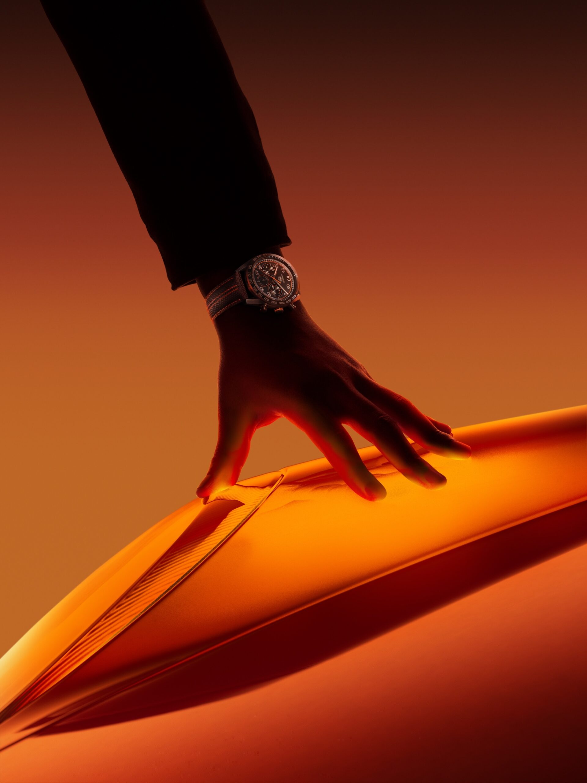 IMG_9081 TAG Heuer Carrera Chronograph X Porsche Orange Racing CBN2A1M.FC6526 Replica 8