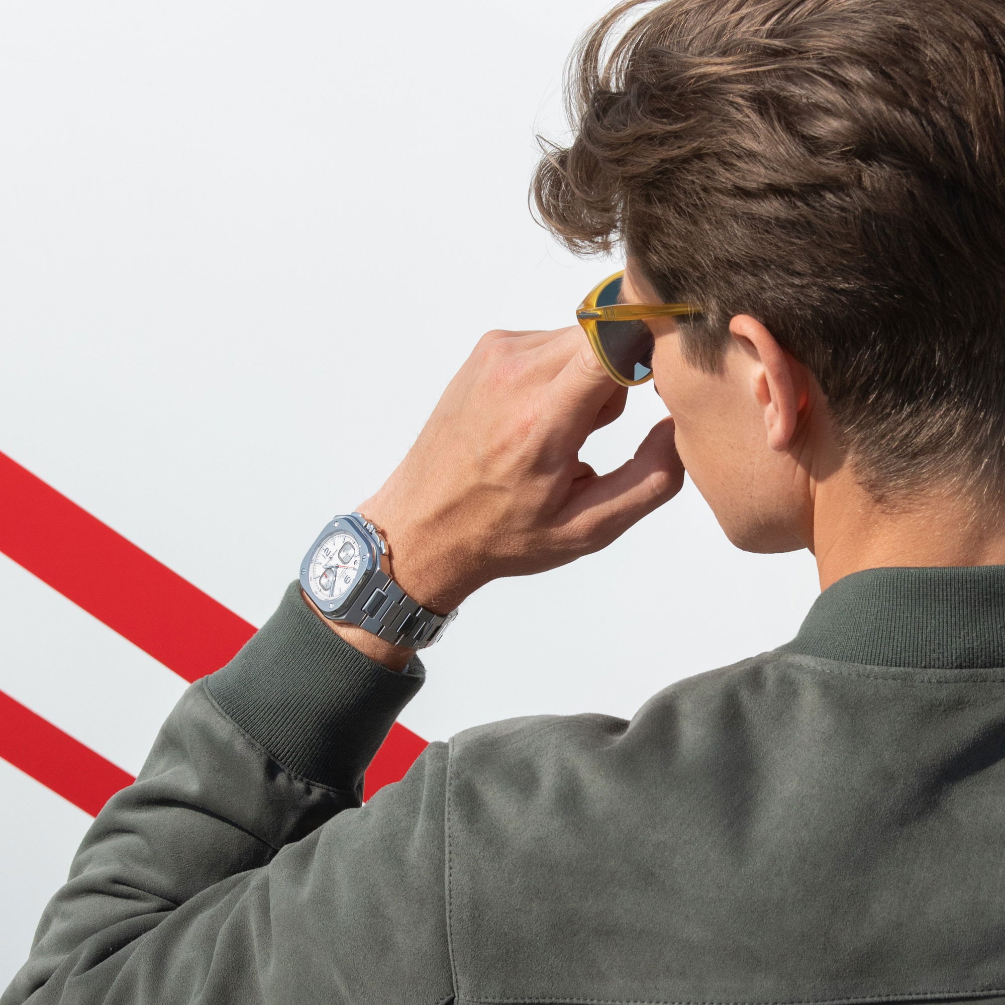 IMG_9081 Bell & Ross BR 05 Chrono White Hawk BR05C-SI-ST/SST Replica 8