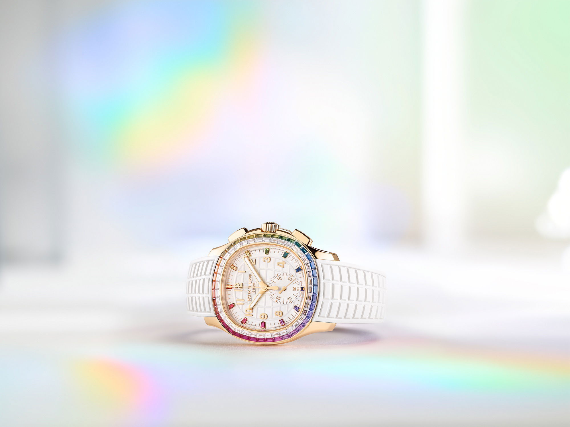 IMG_9081 Patek Philippe Aquanaut Luce “Rainbow” Chronograph 7968/300R-001 Replica 8