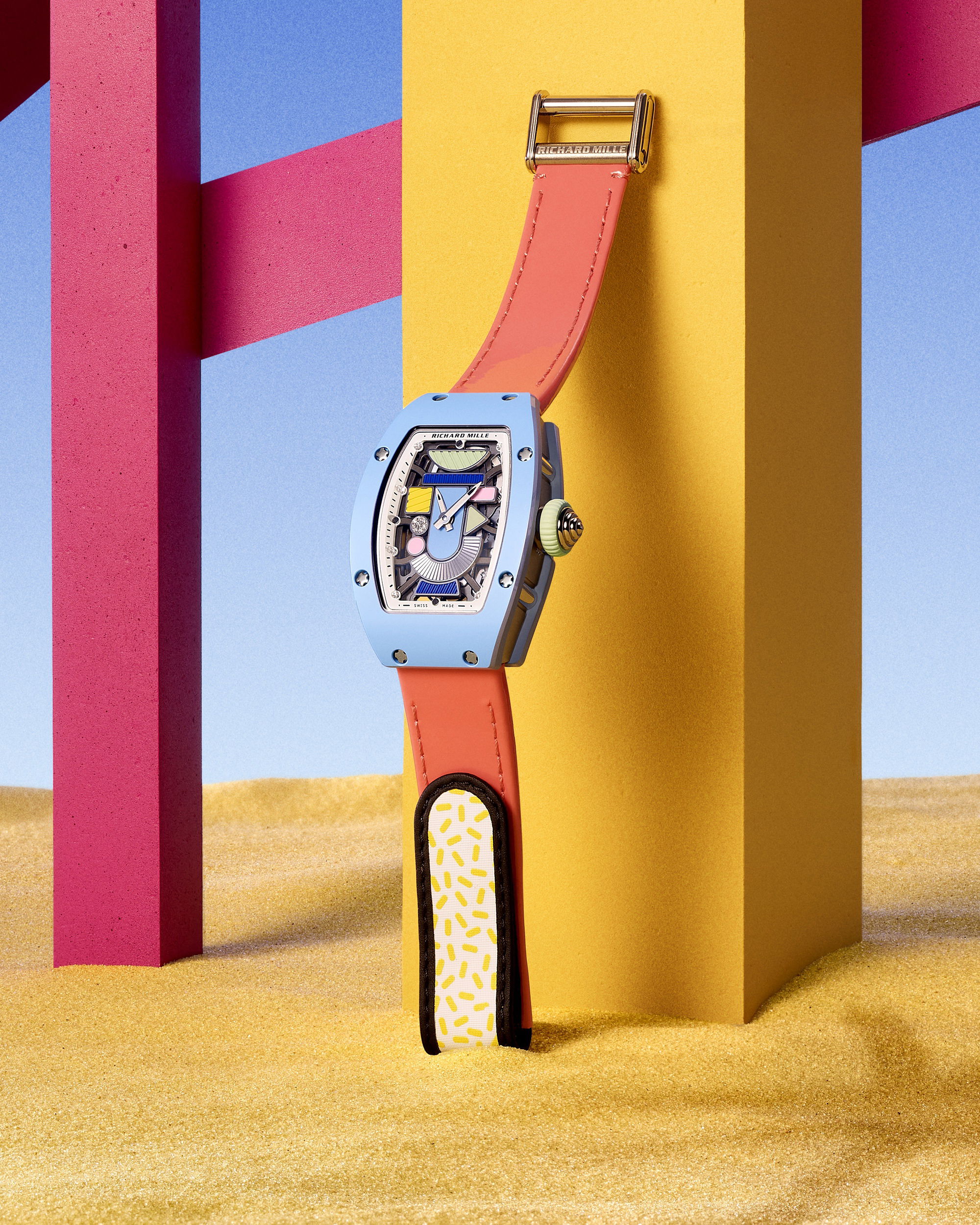 Richard Mille RM 07-01 Automatic Winding Coloured Ceramics Powder Blue rm-07-01 Replica 8