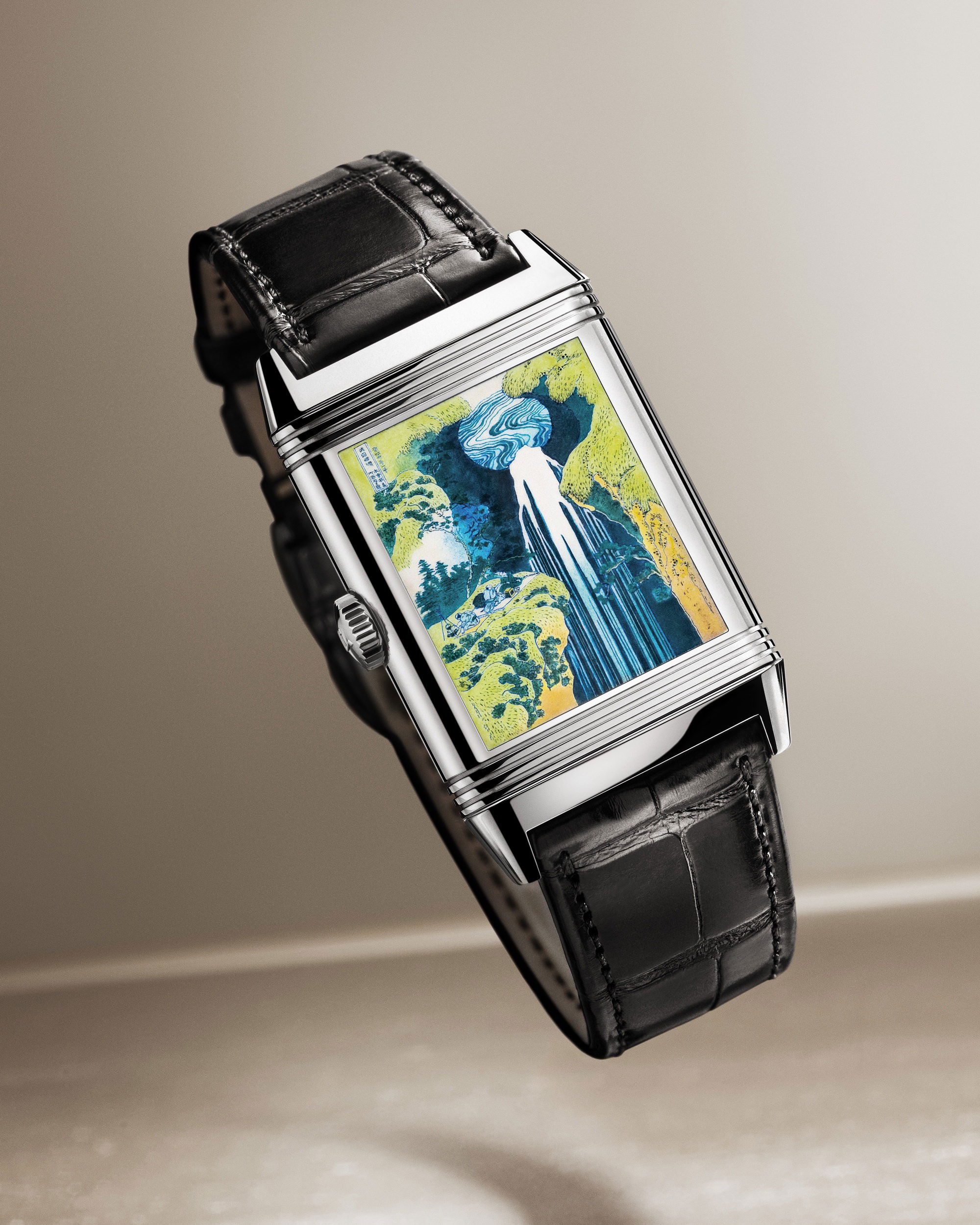 IMG_9081 Jaeger-LeCoultre Reverso Tribute Enamel Hokusai ‘Amida Falls’ Q39334T3 Replica 8