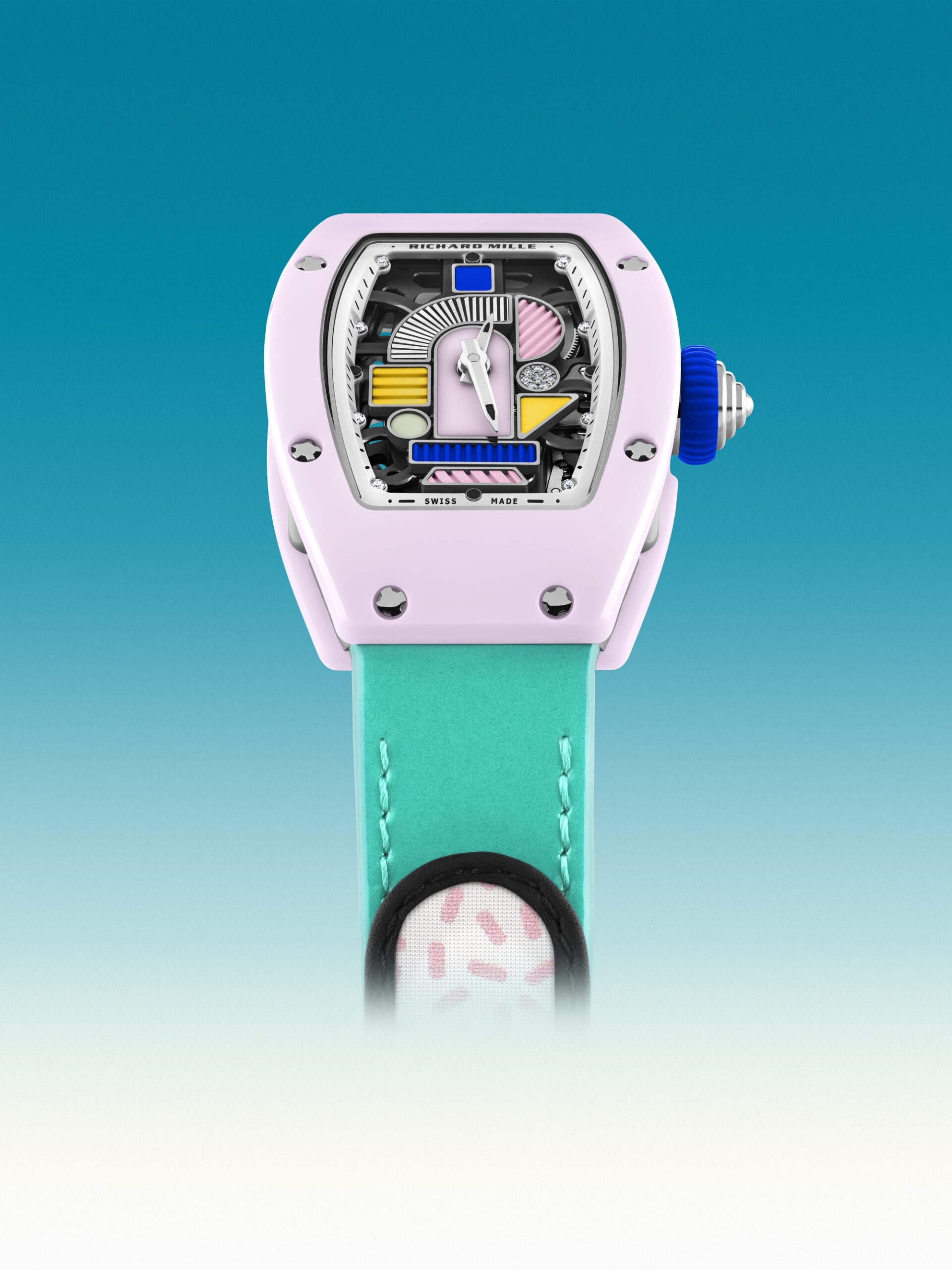 Richard Mille RM 07-01 Automatic Winding Coloured Ceramics Blush Pink rm-07-01 Replica 8