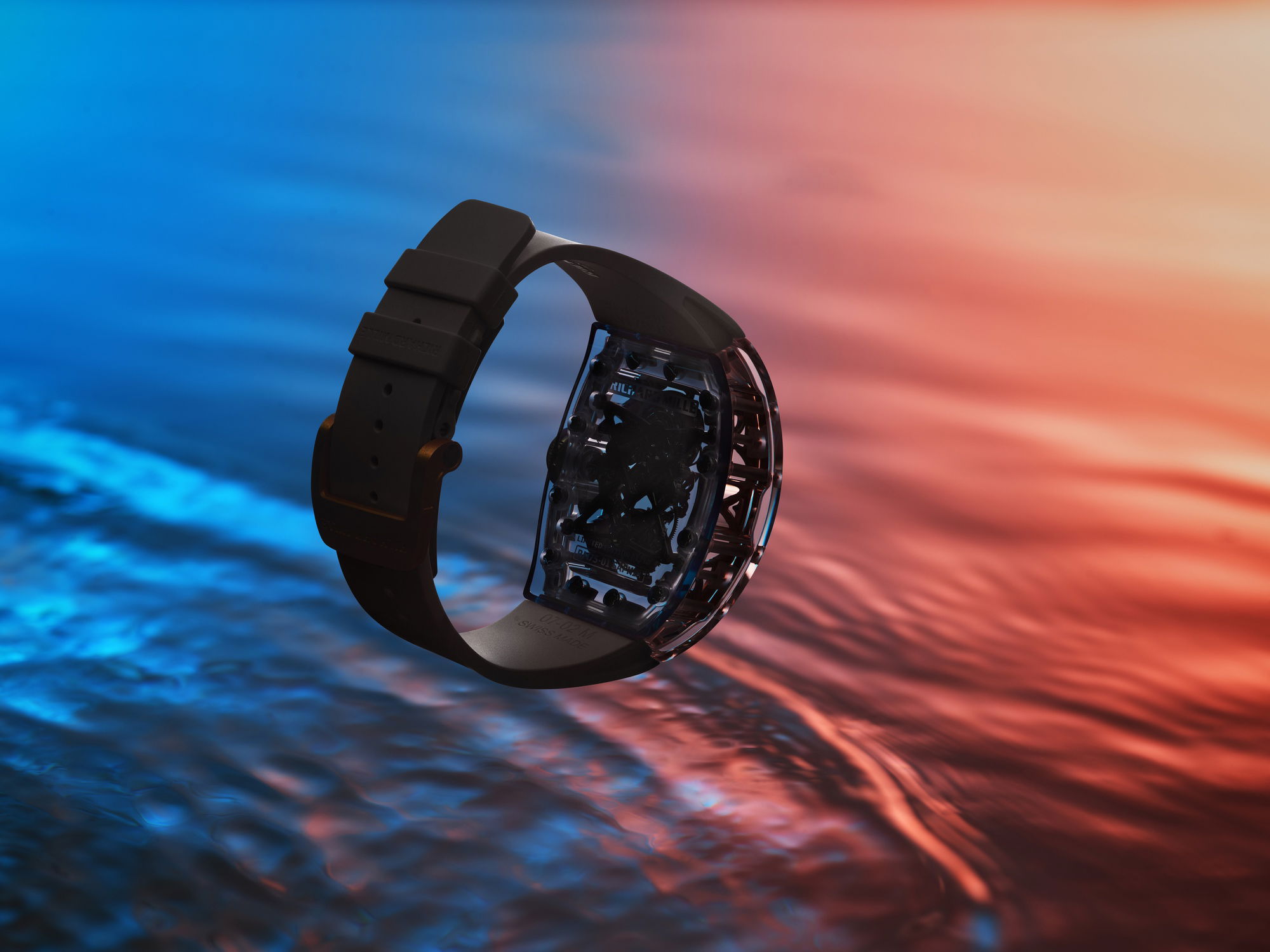 IMG_9081 Richard Mille RM 75-01 Flying Tourbillon Sapphire Blue rm-75-01 Replica 8