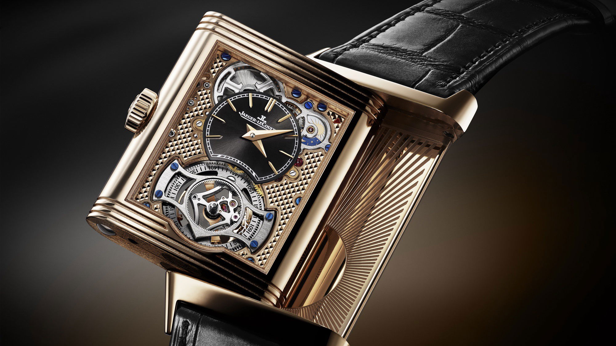 IMG_9081 Jaeger-LeCoultre Reverso Tribute Duoface Tourbillon Q392242J Replica 8