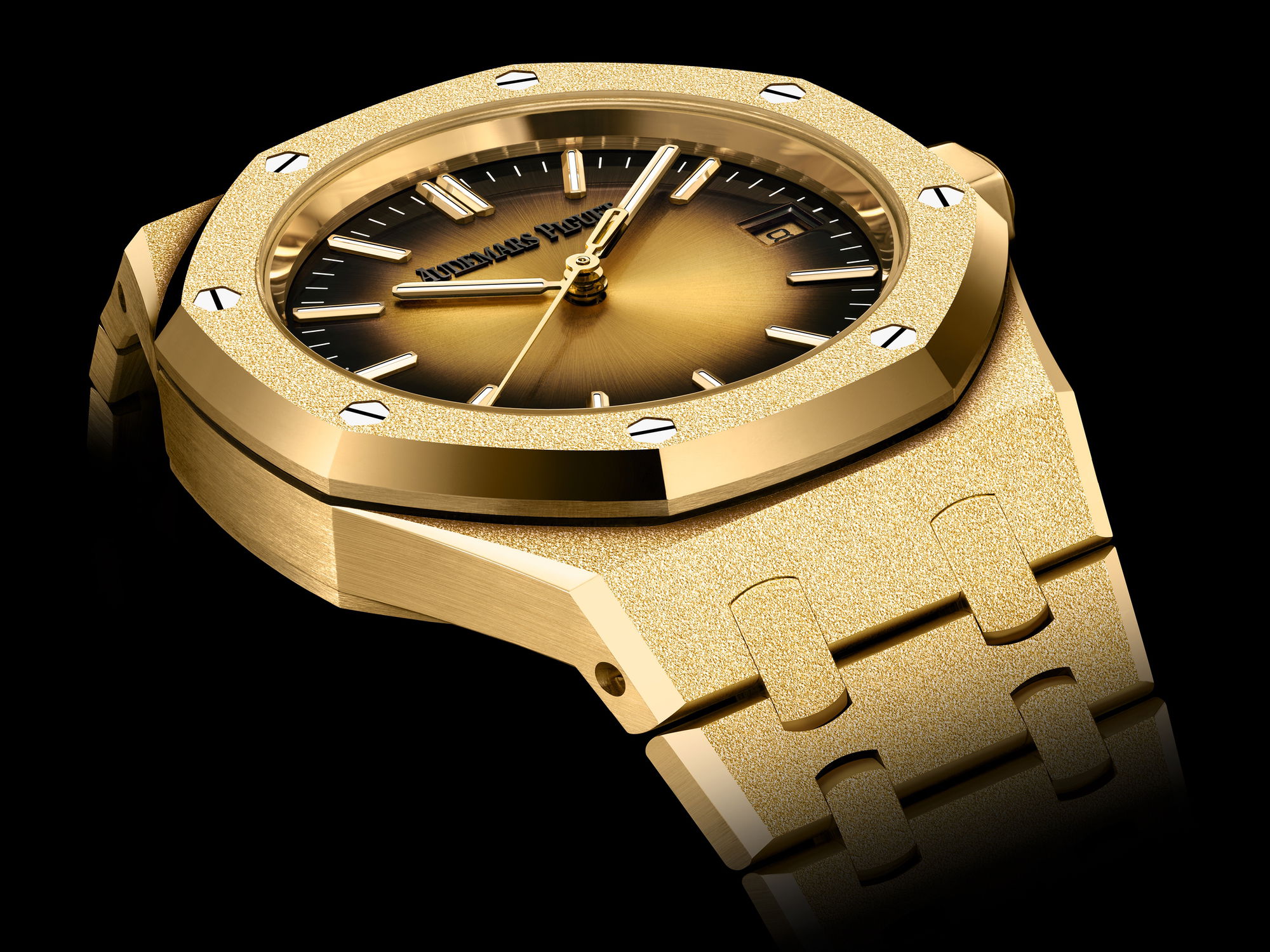 IMG_9086 Audemars Piguet Royal Oak Frosted Gold Selfwinding 15550BA.GG.1356BA.01 3