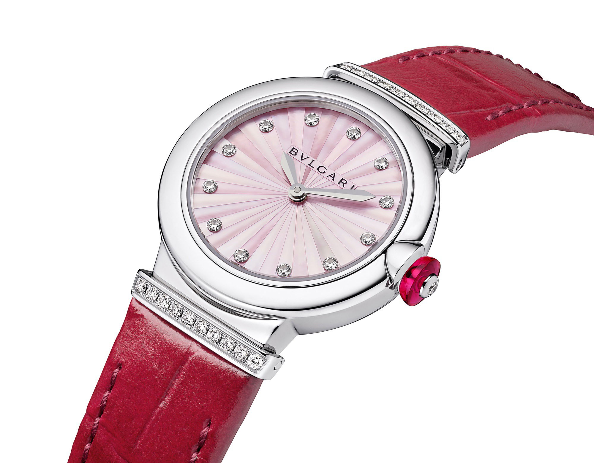 IMG_9086 Bvlgari Lvcea Intarsio Pink Mother-of-Pearl 28mm 103619 3