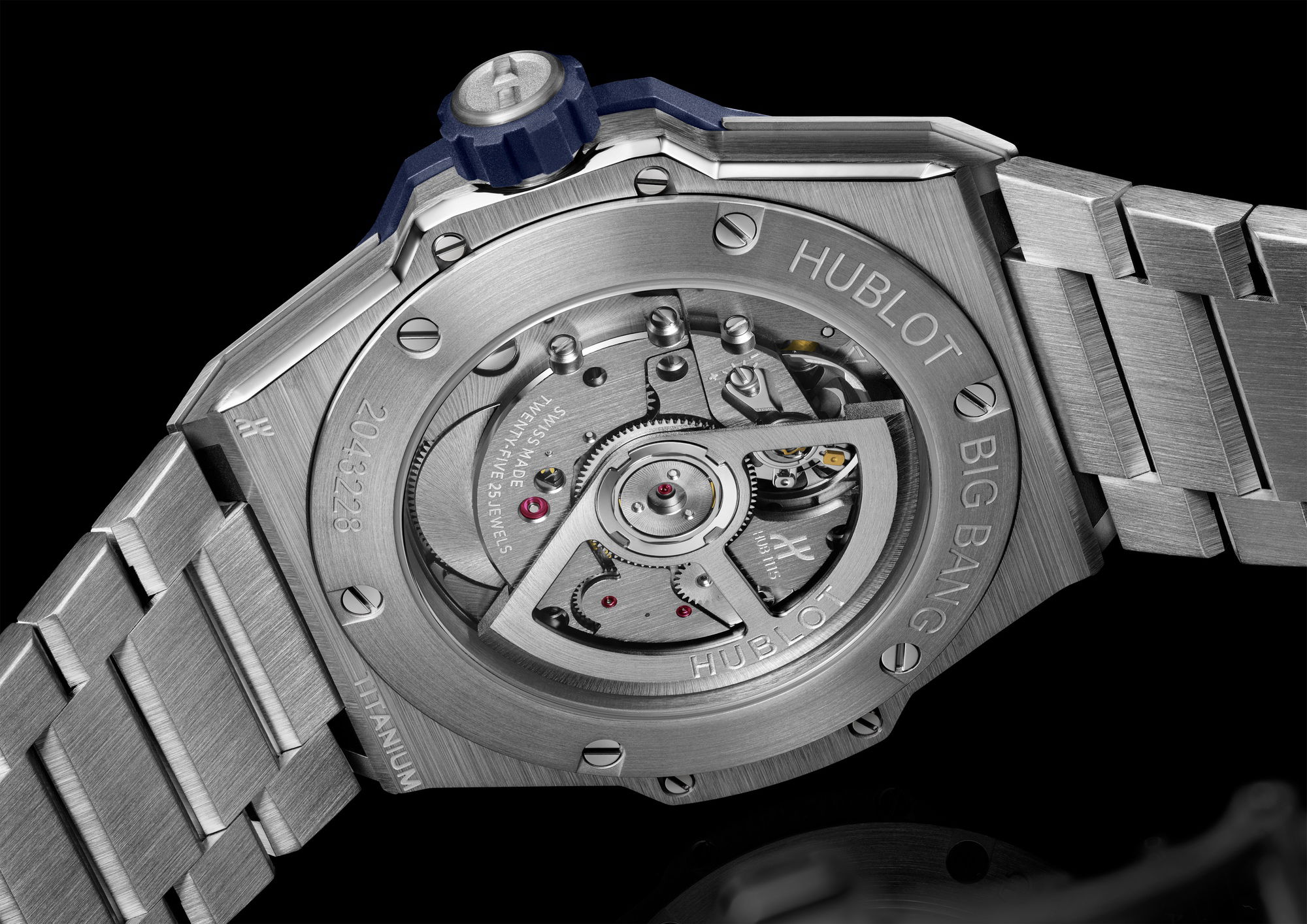 IMG_9086 Hublot Big Bang Integrated Time Only Titanium Blue 457.NX.7170.NX 3