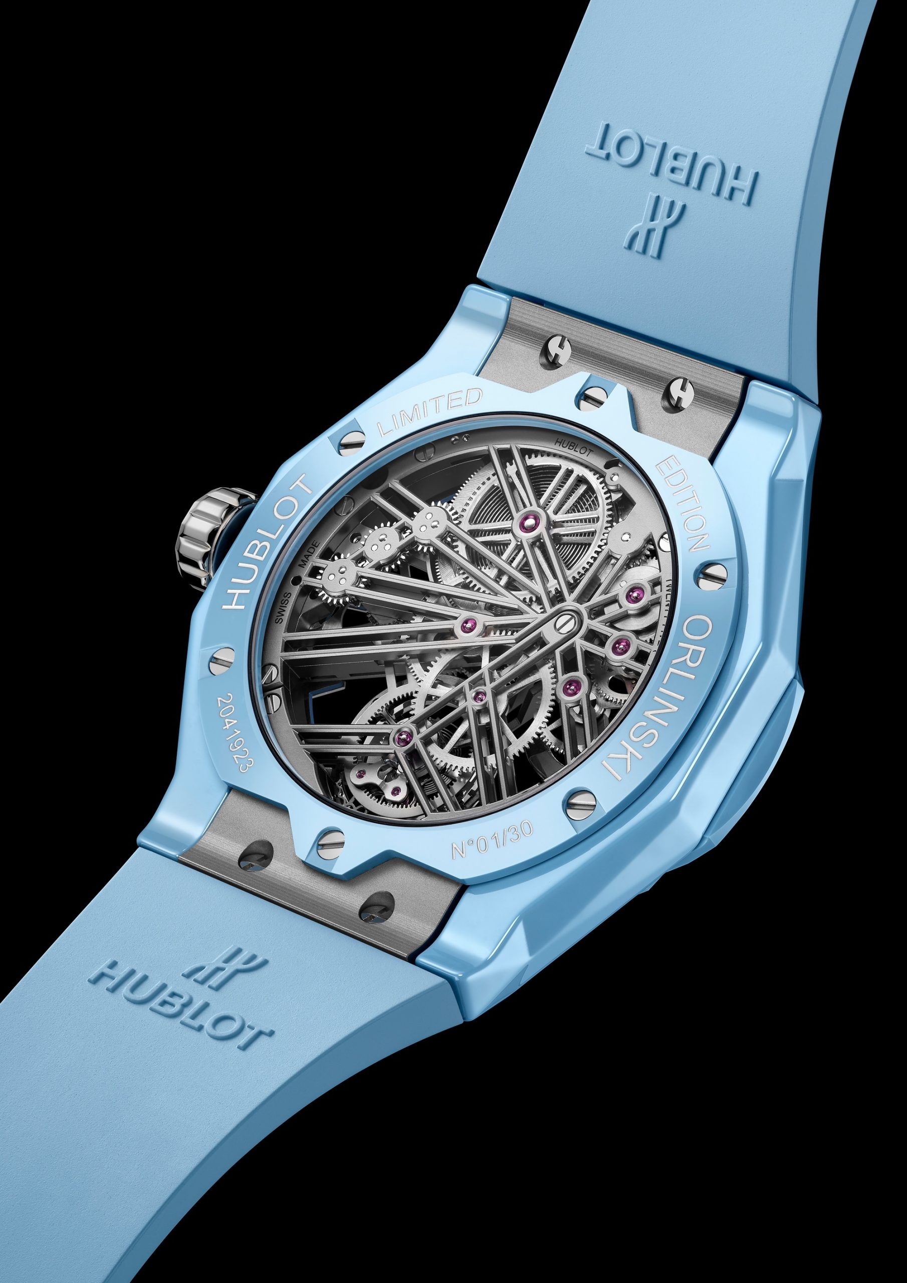 IMG_9086 Hublot Classic Fusion Tourbillon Orlinski Ceramic Sky Blue 505.ES.5129.RX.ORL24 3