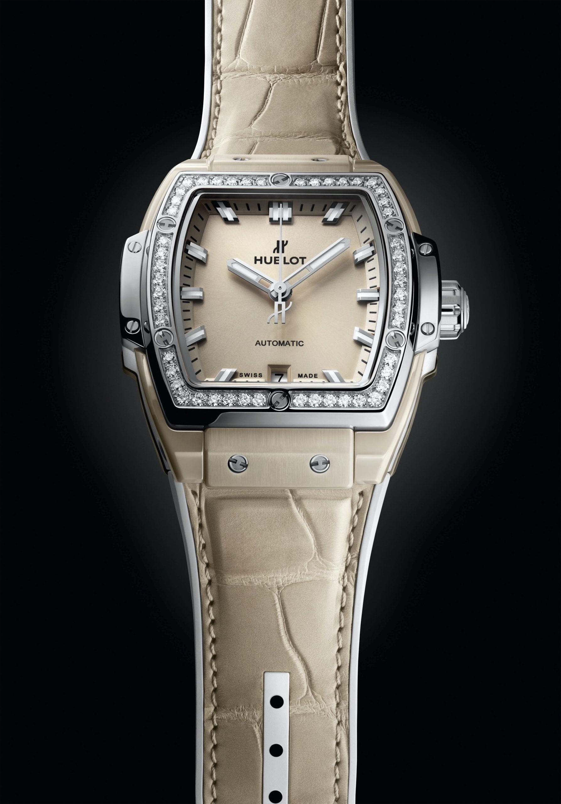 IMG_9086 Hublot Spirit of Big Bang Beige Ceramic Titanium Diamonds 665.CZ.891B.LR.1204 3