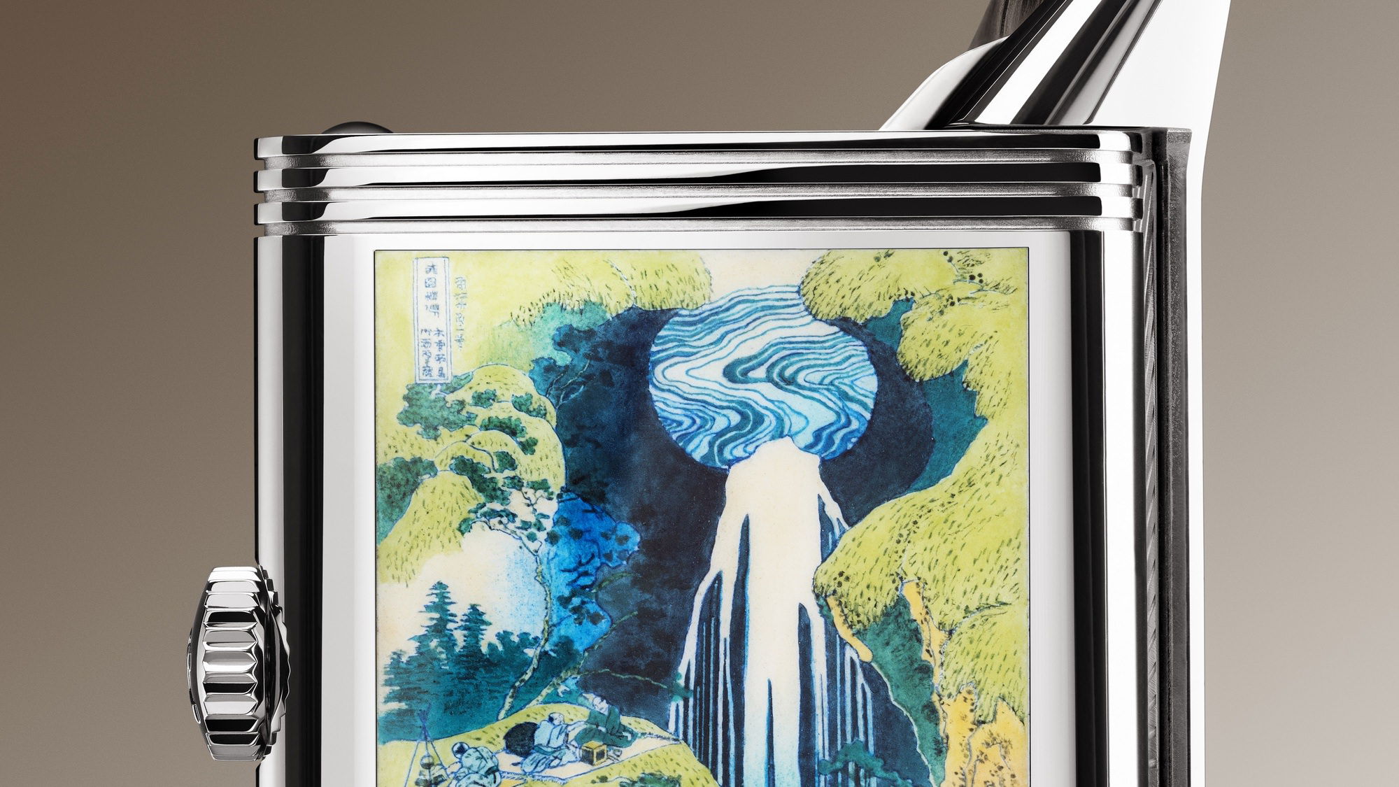 IMG_9086 Jaeger-LeCoultre Reverso Tribute Enamel Hokusai ‘Amida Falls’ Q39334T3 3