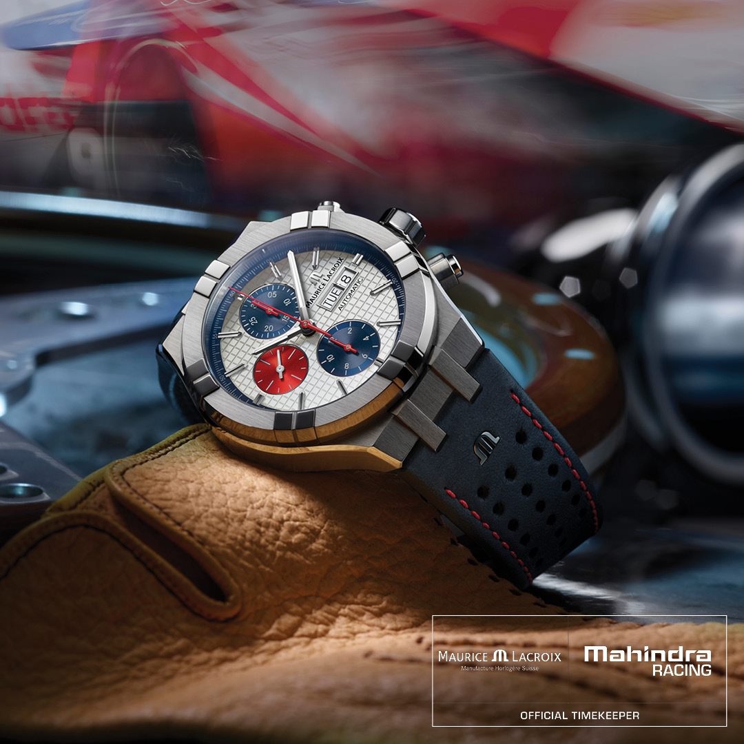 IMG_9086 Maurice Lacroix Aikon Chronograph Automatic Special Edition Mahindra Racing AI6038-SS001-133-2 3
