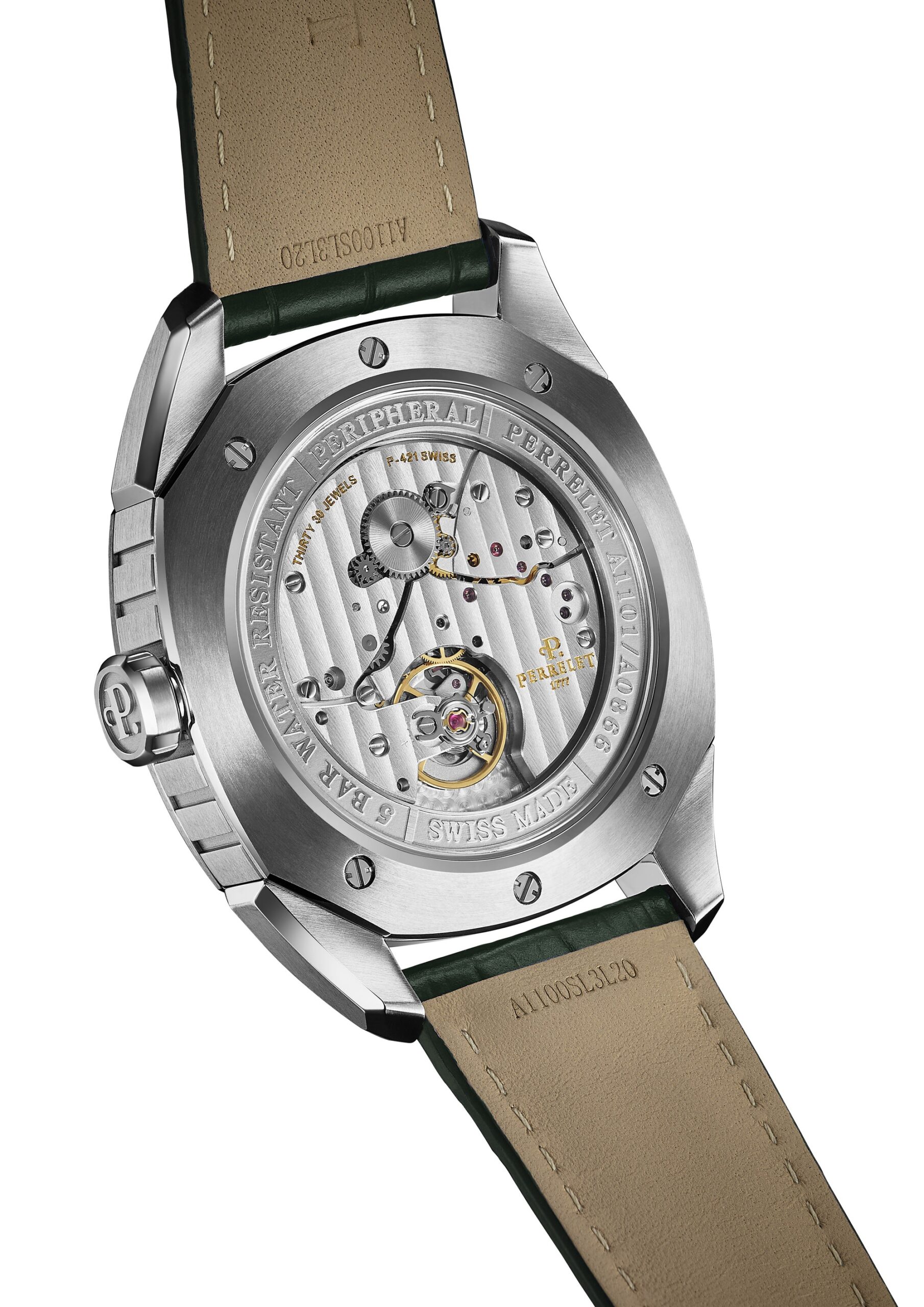 IMG_9086 Perrelet LAB Peripheral Dual Time Big Date Green A1101/5 3