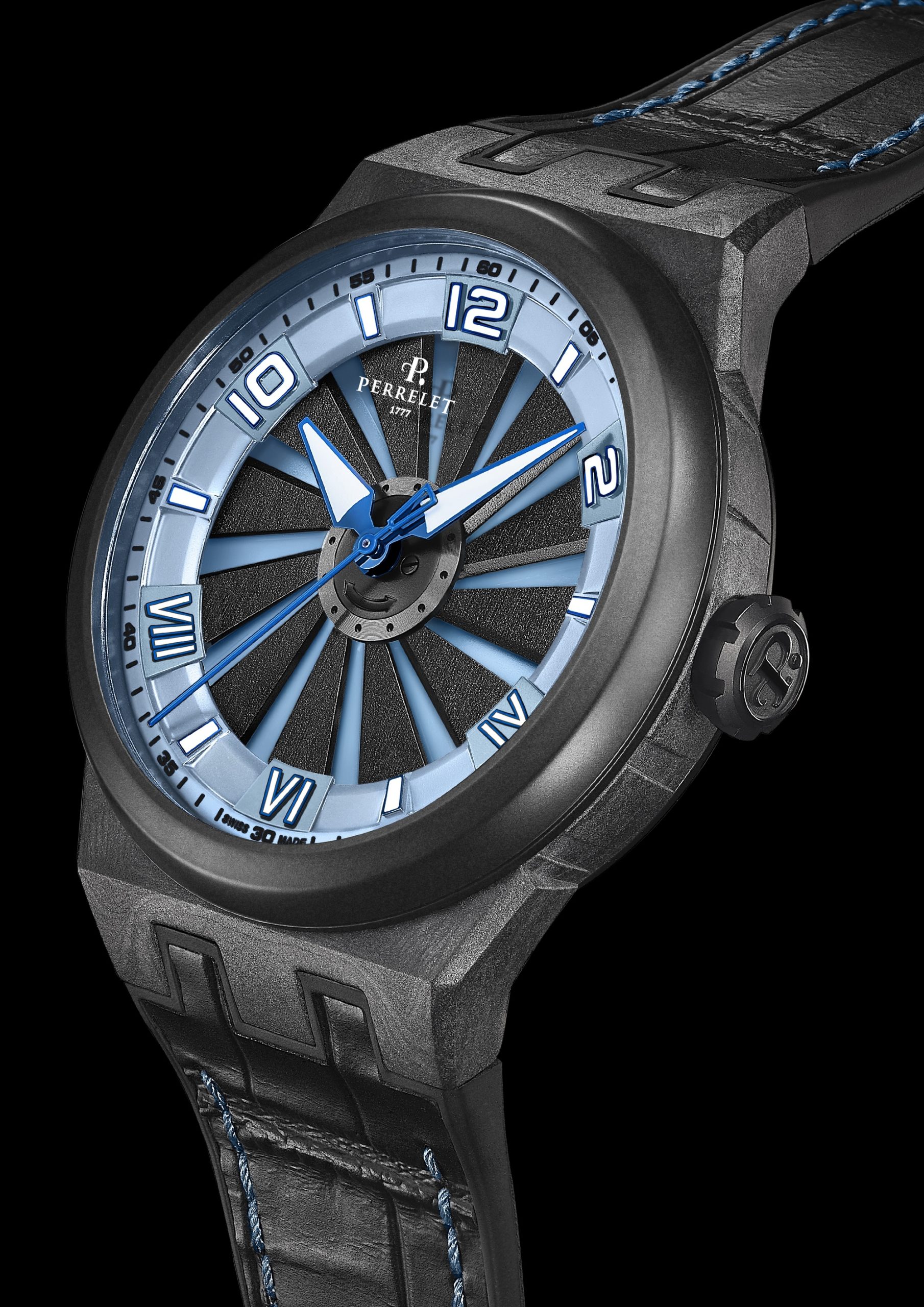 Perrelet Turbine Carbon Ice Blue A4065/5 3